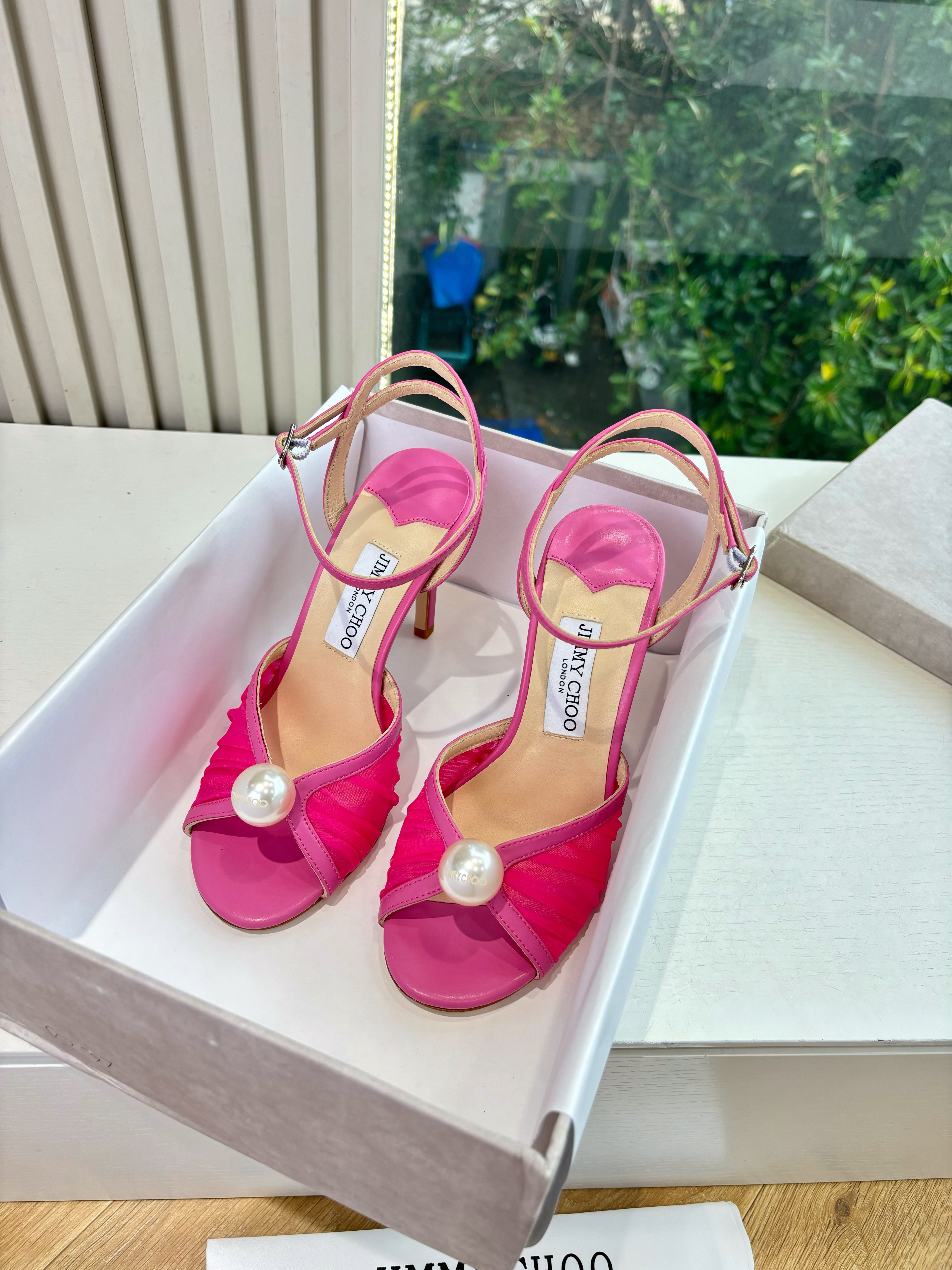 Jimmy 26s Platform Sandal 100 Pink Mesh Sheepskin 604105