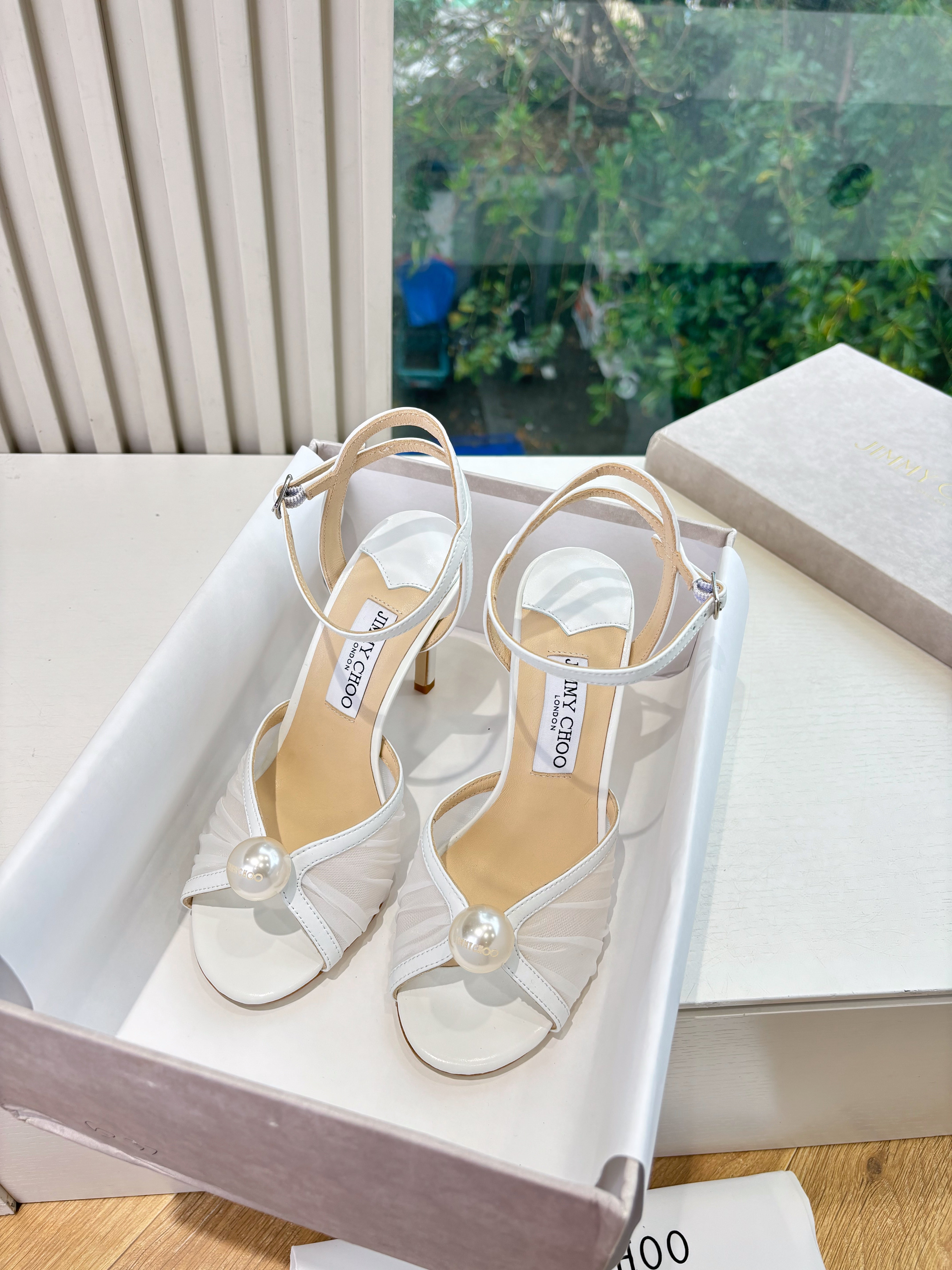 Jimmy 26s Platform Sandal 100 White Mesh Sheepskin 604107