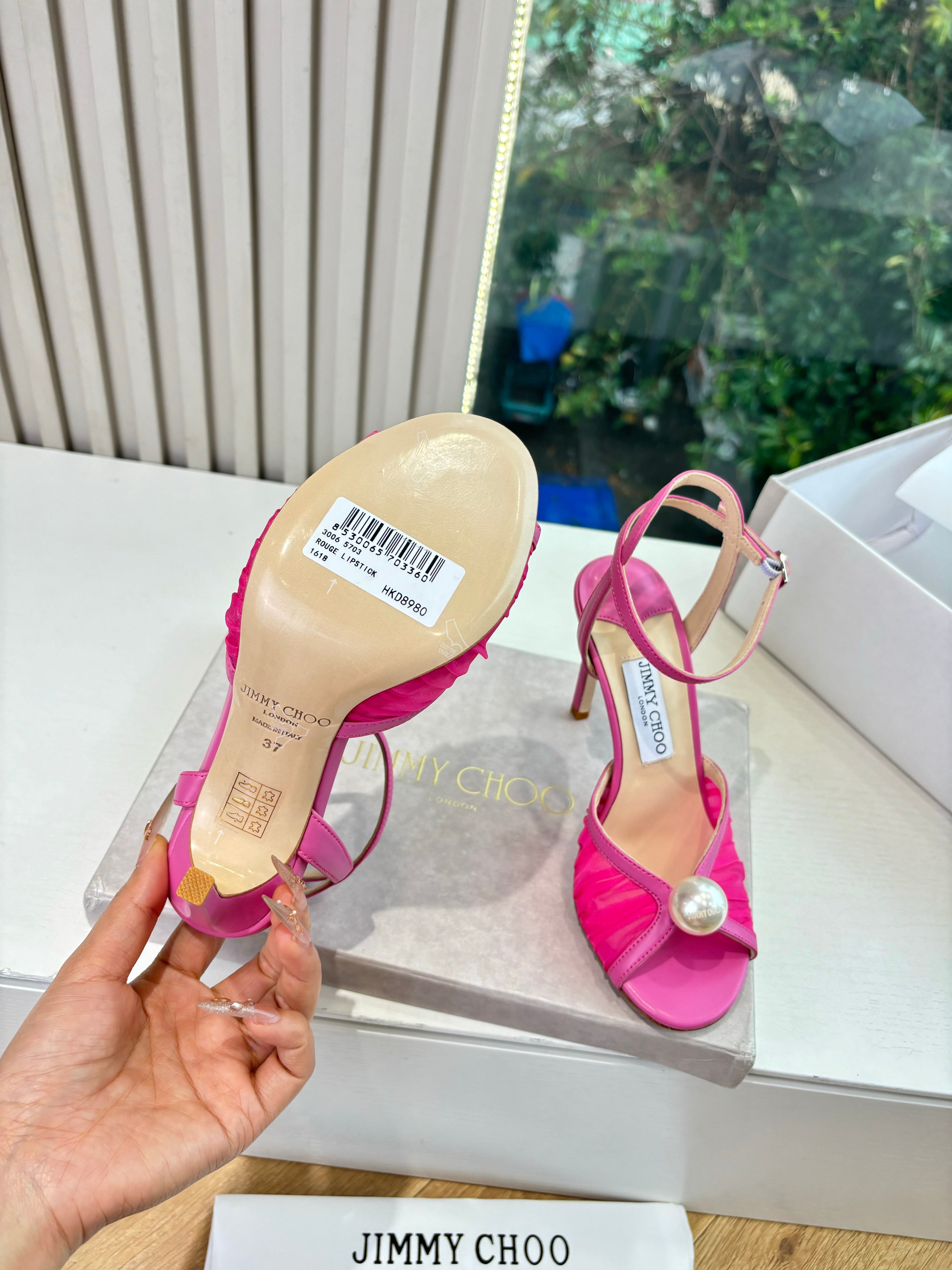 Jimmy 26s Platform Sandal 100 Pink Mesh Sheepskin 604105