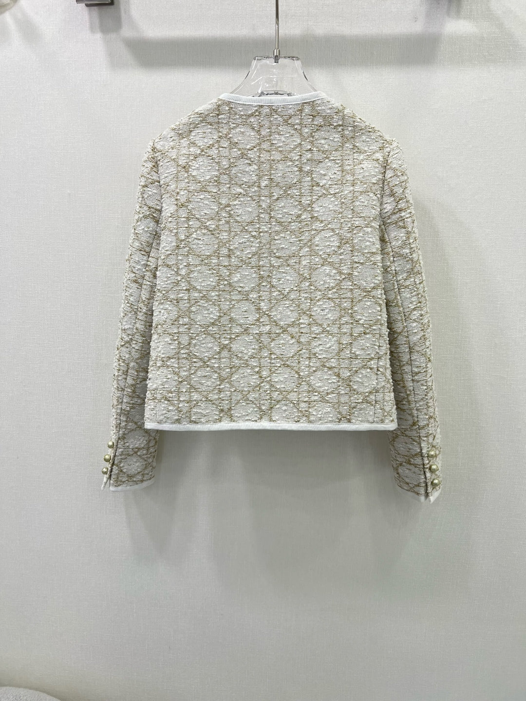 CD 25 Round Neck Jacket Beige Cotton Nylon Acrylic