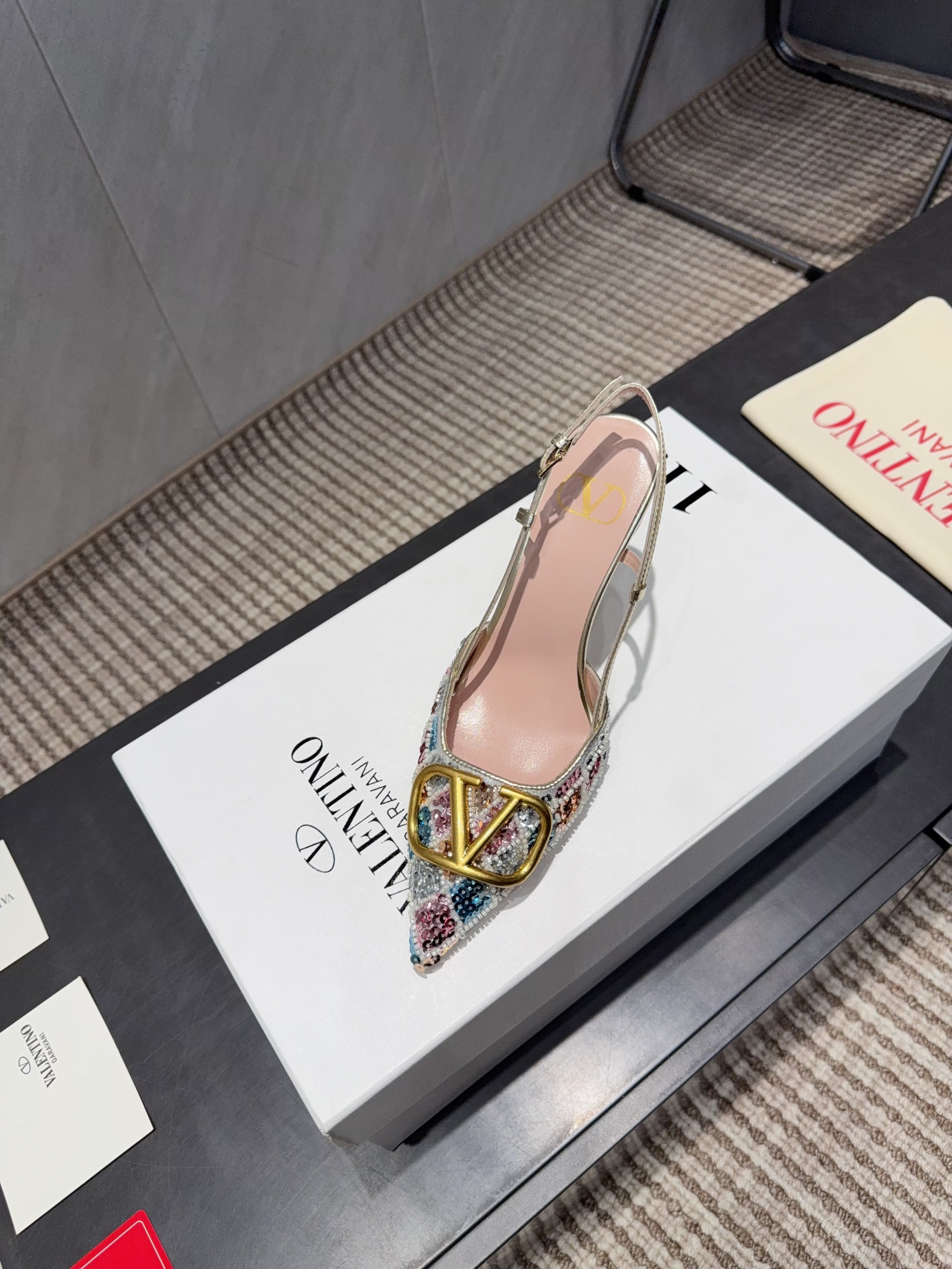 VT 26s Slingback 80 Multicolor Metallic Snake Skin 613876