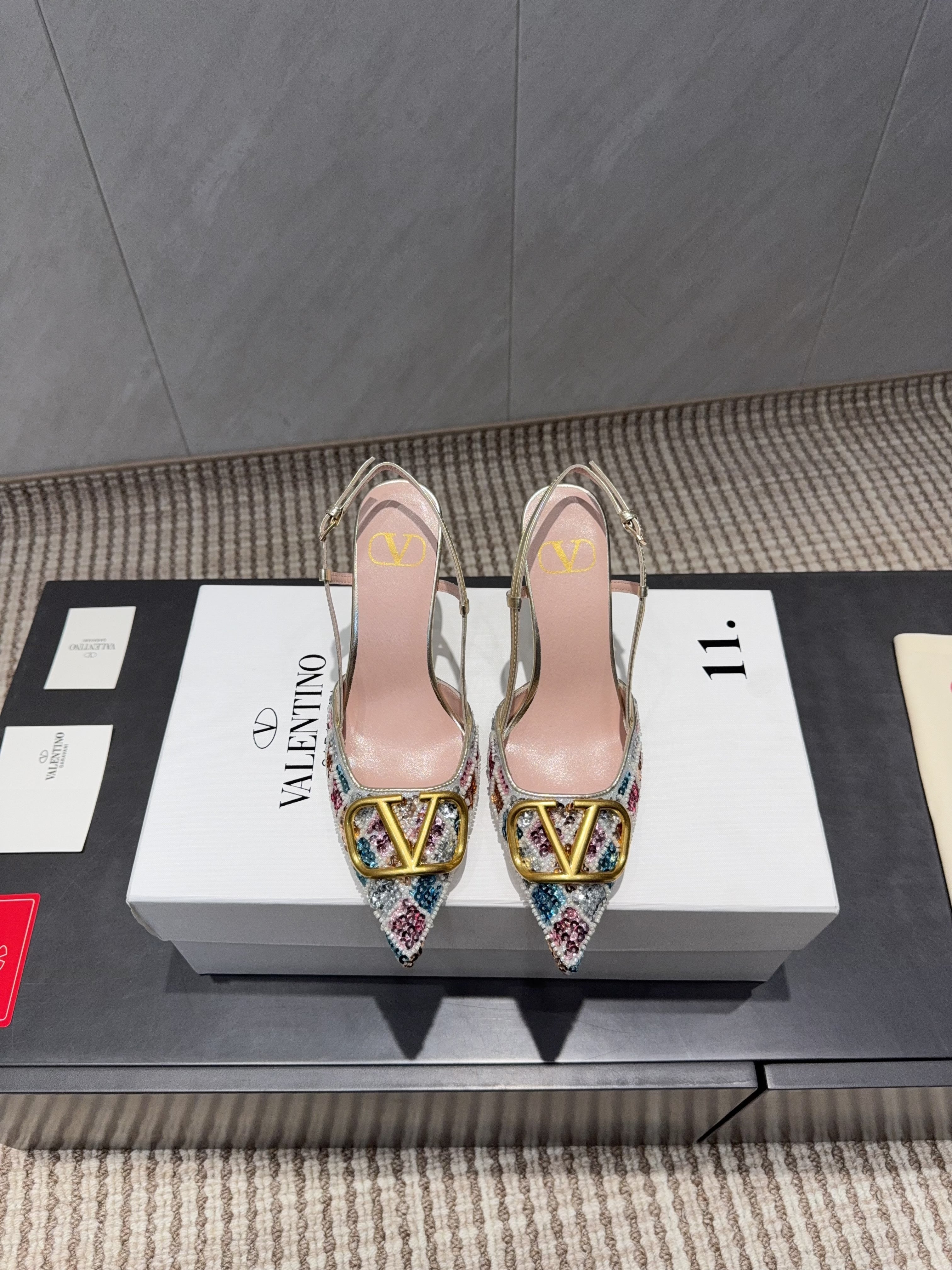 VT 26s Slingback 80 Multicolor Metallic Snake Skin 613876