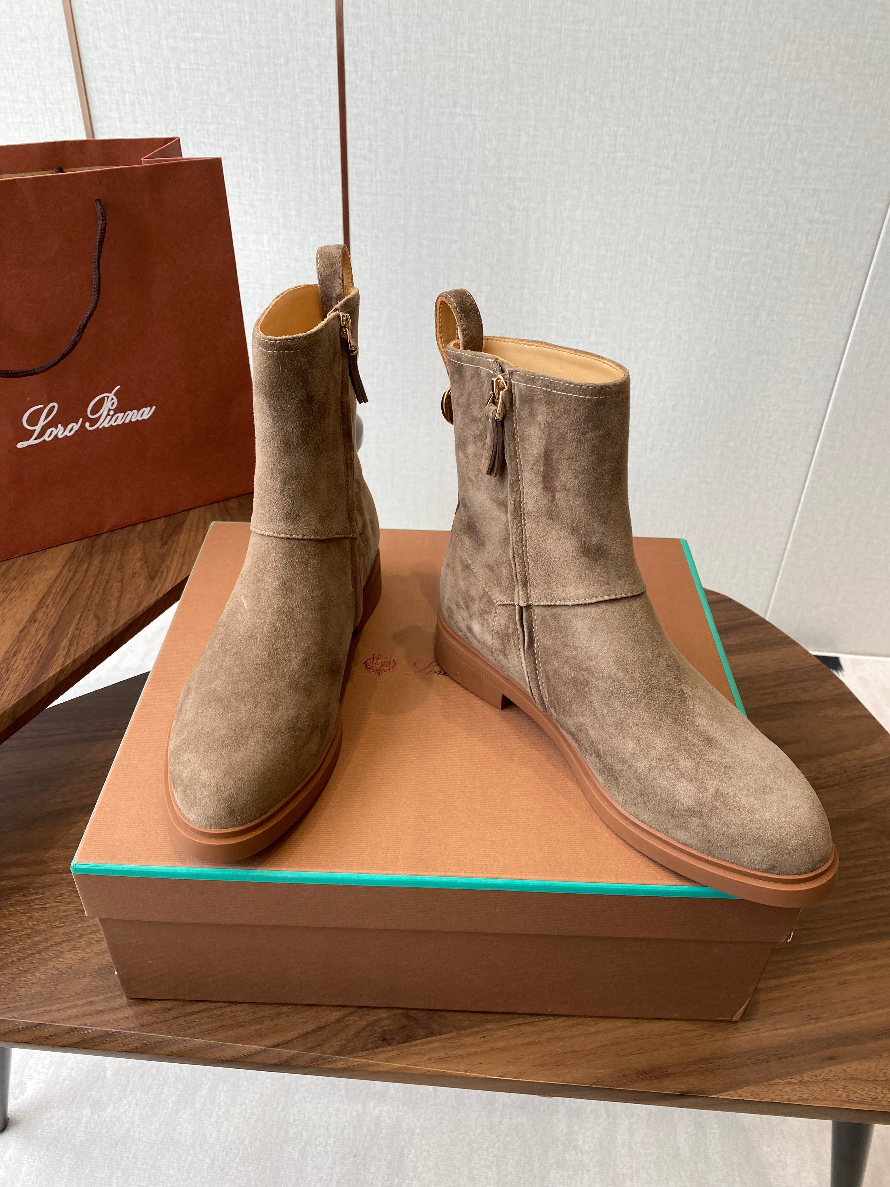 LP latest short boots light brown suede 388105