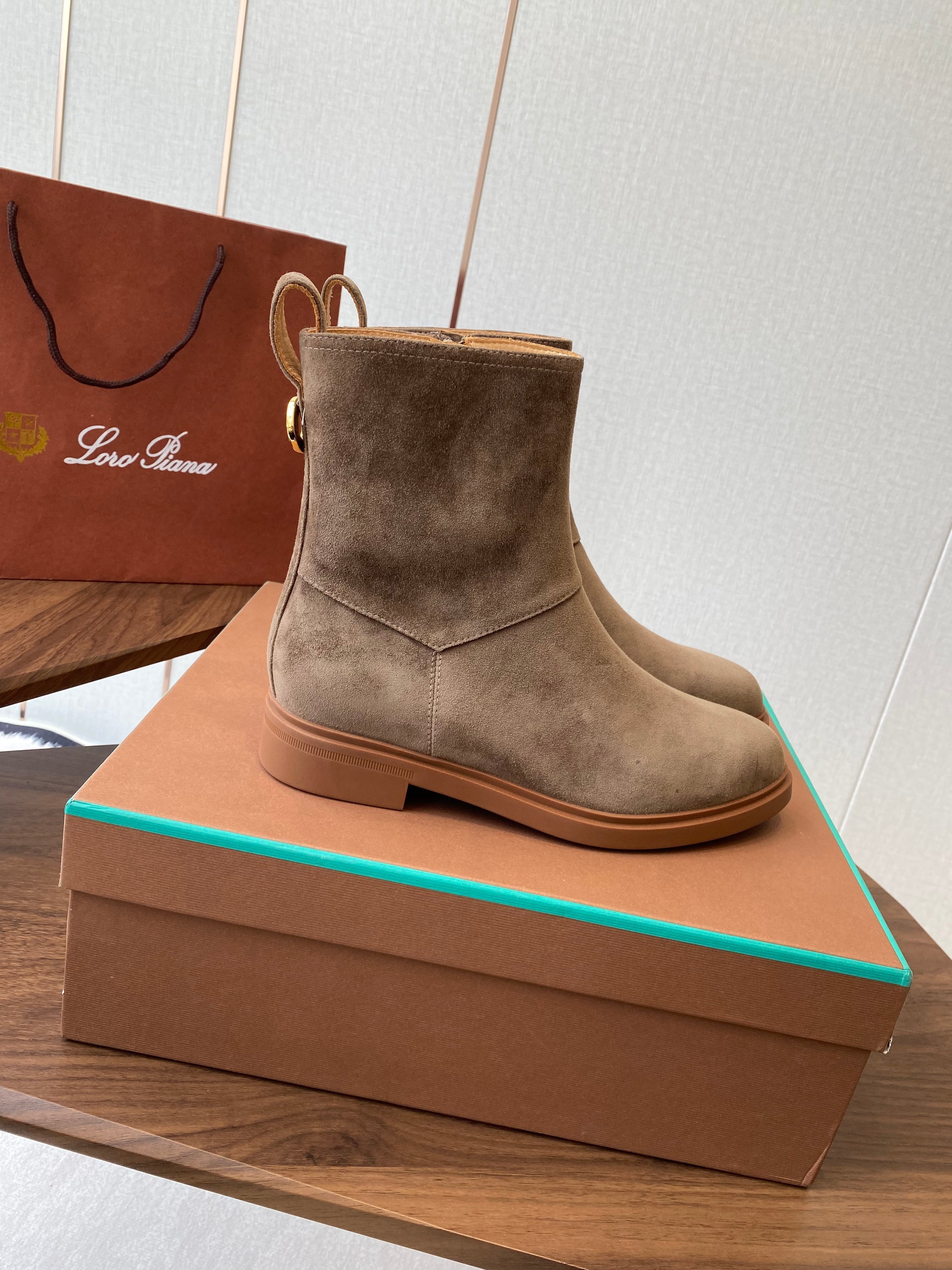 LP latest short boots light brown suede 388105