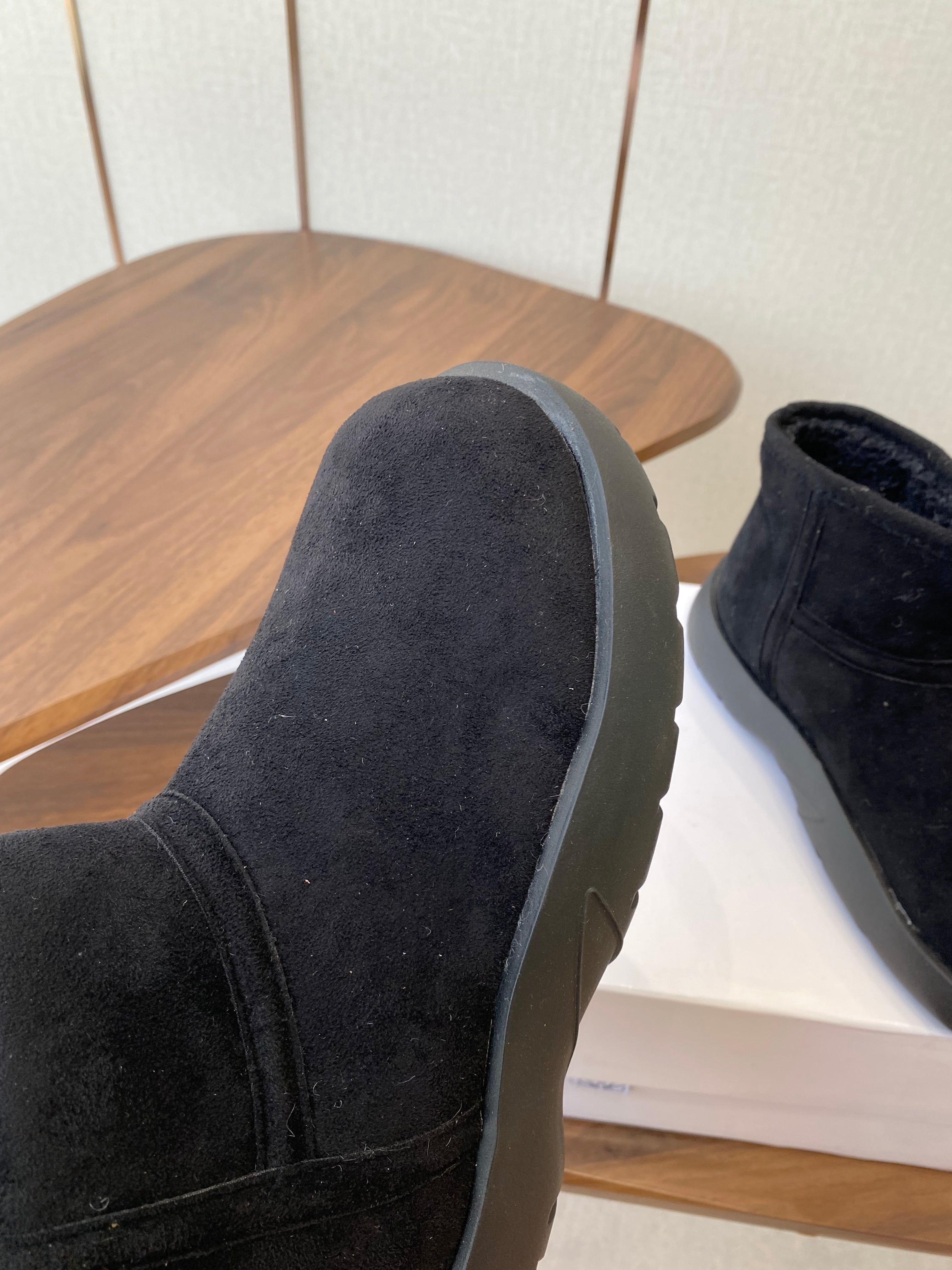 Loewe snow boots black suede wool 477797