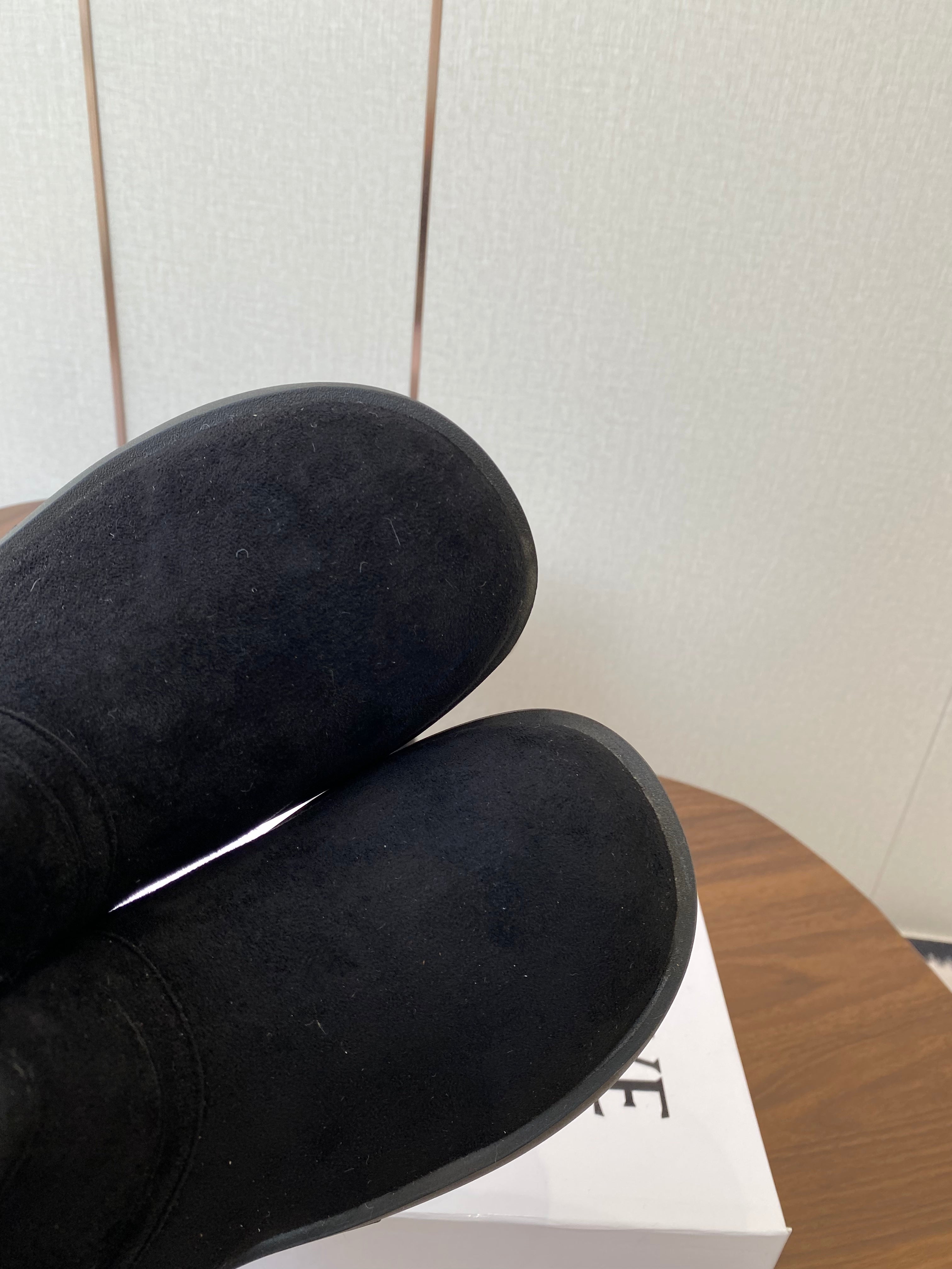 Loewe snow boots black suede wool 477797