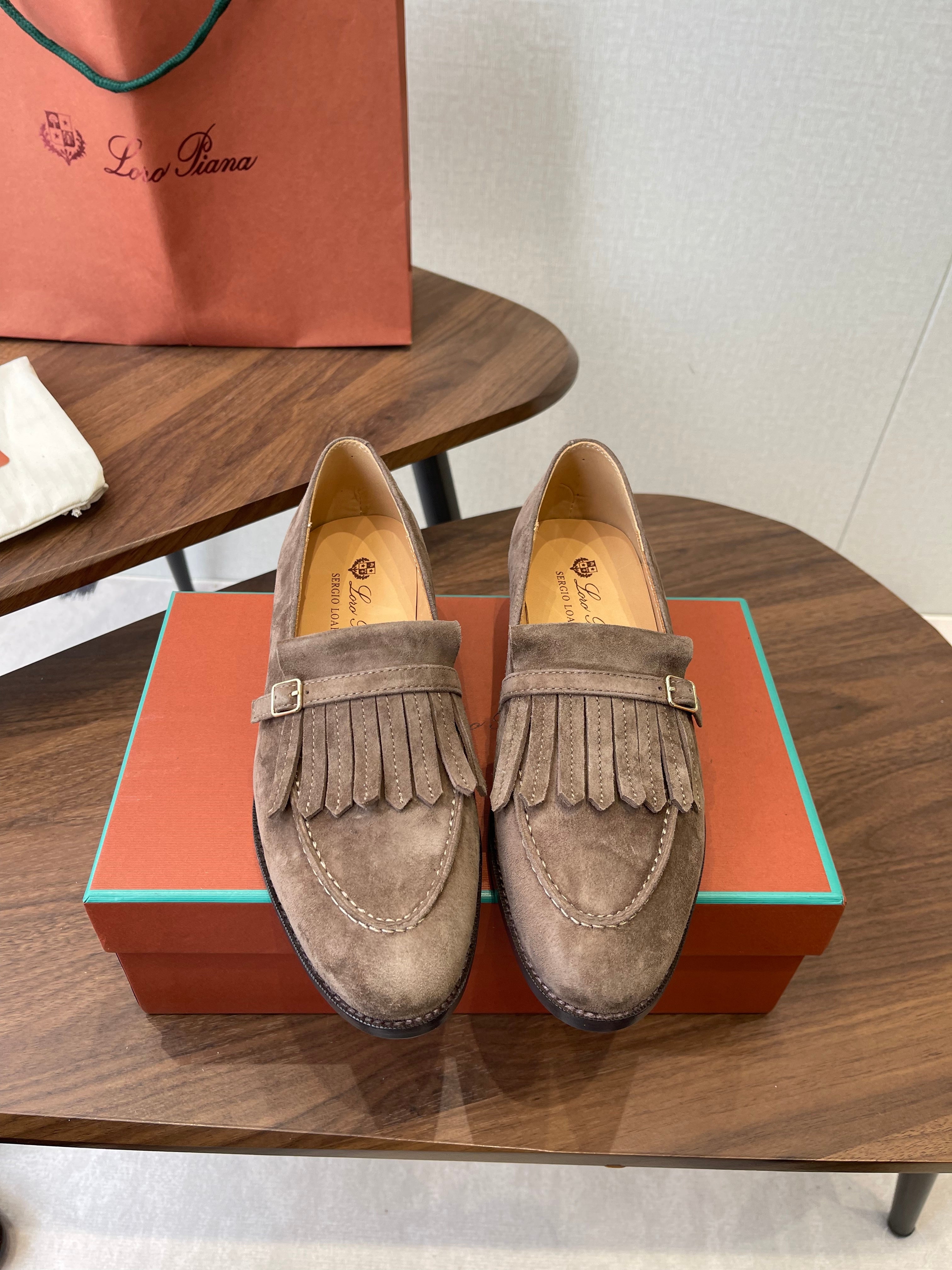 LP 26SS Loafers Brown Suede 579614