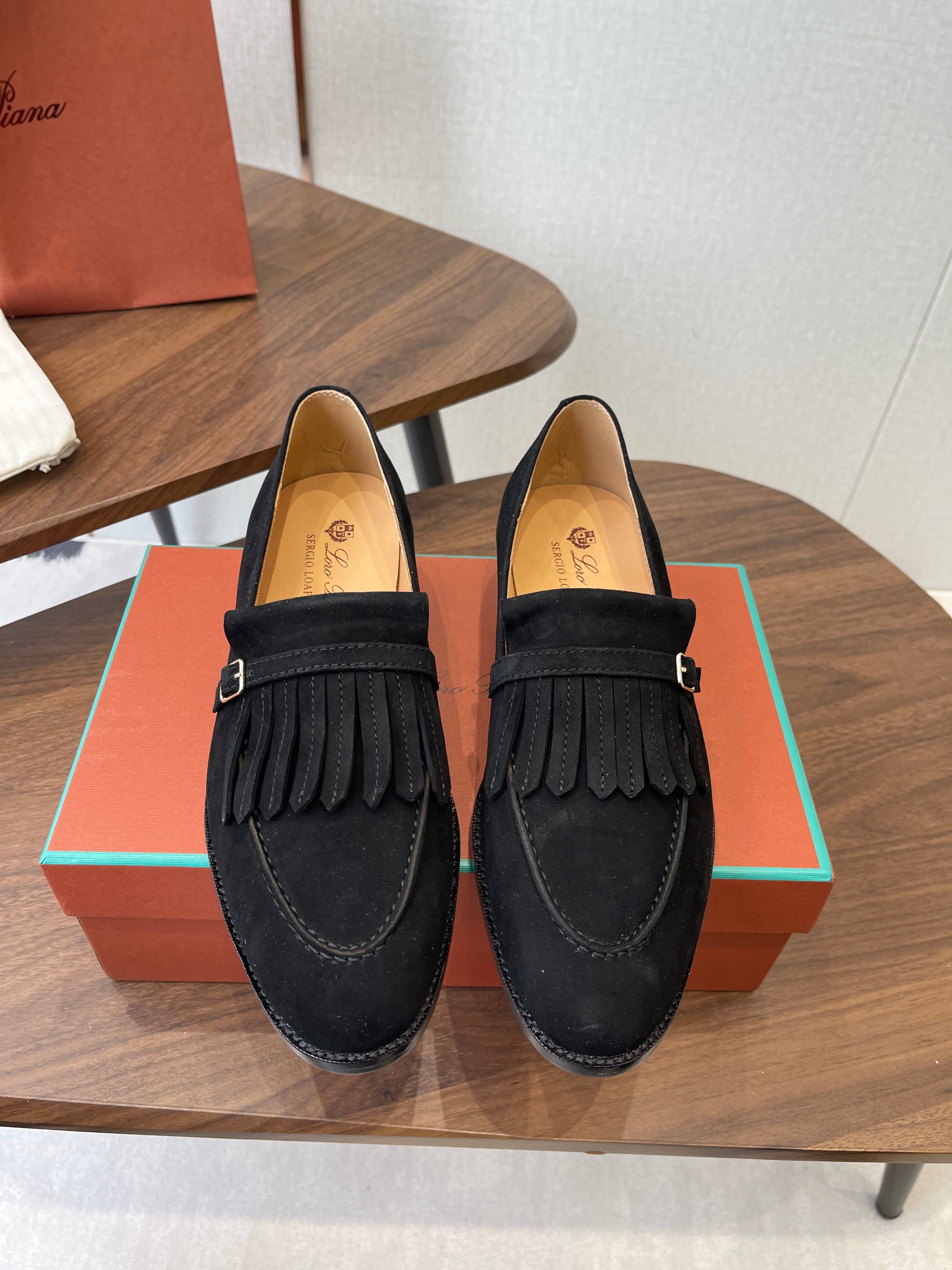 LP 26SS Loafers  Black Suede 579616