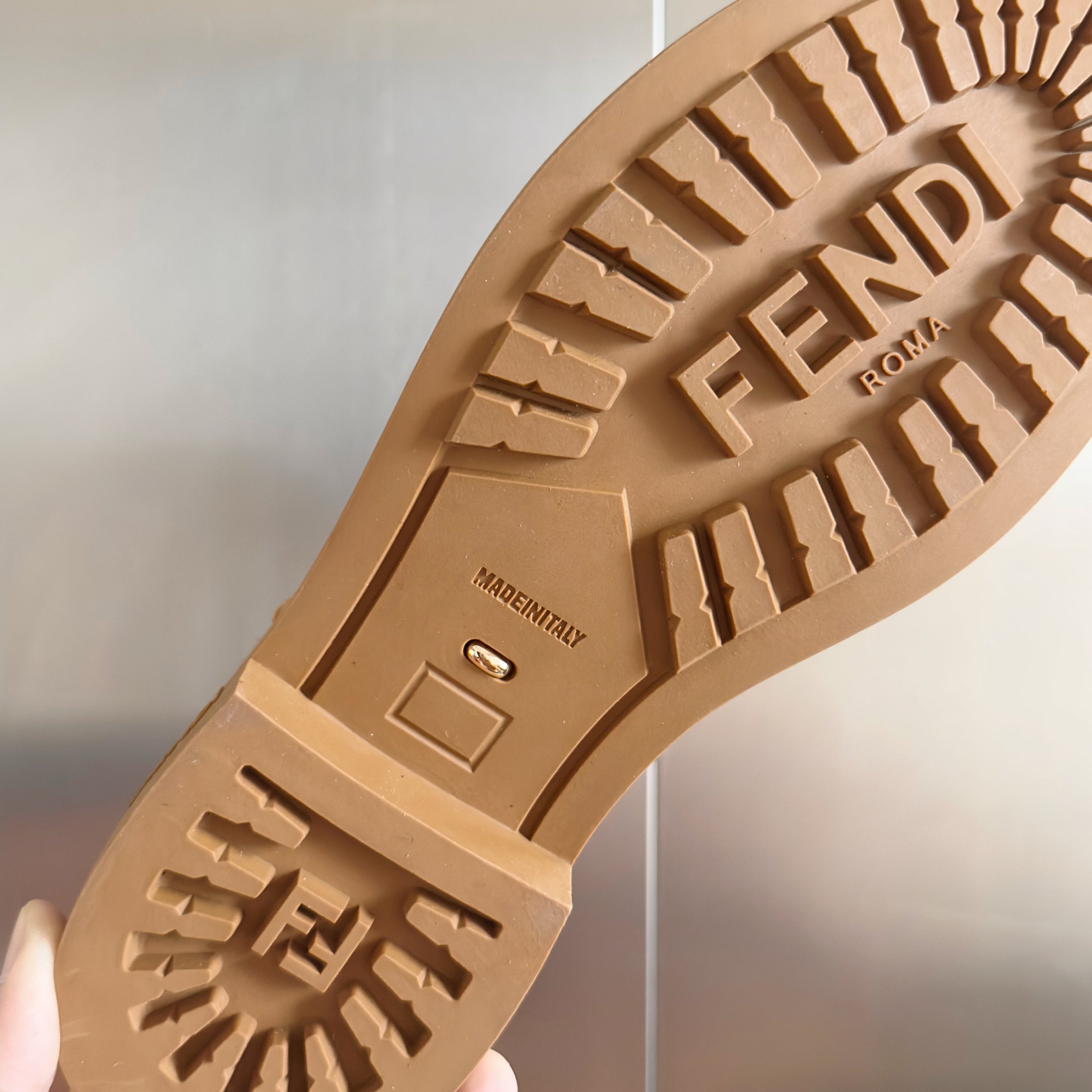 Fendi 2025 FF Monogram Chelsea Boot Brown Suede Fabric 553104