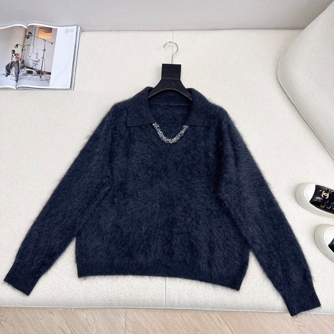 Chanel 2025 V-neck Sweater Wool 318835