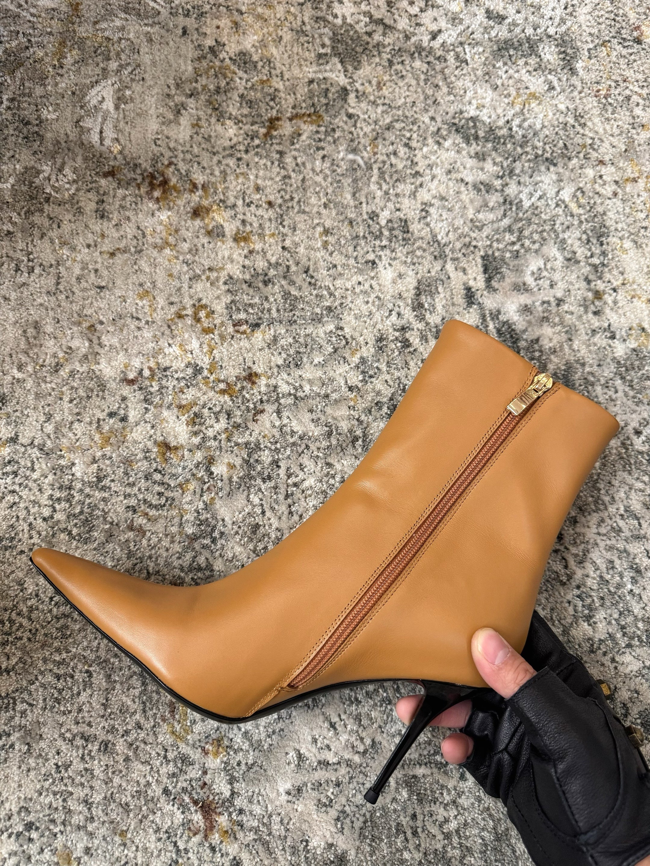 YSL 2025 Short Boot Tan Cowhide 571305