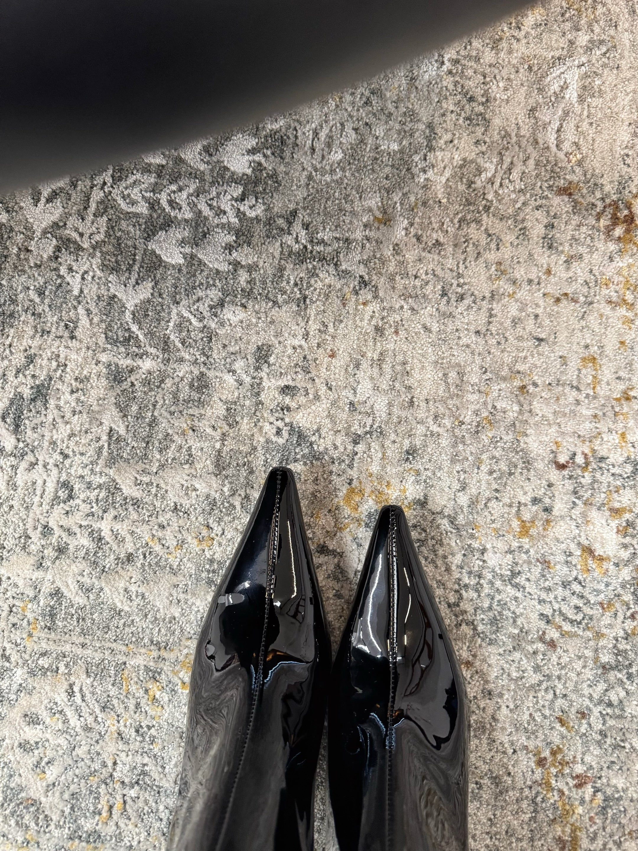 YSL 2025 Boot Black Patent Leather 571309