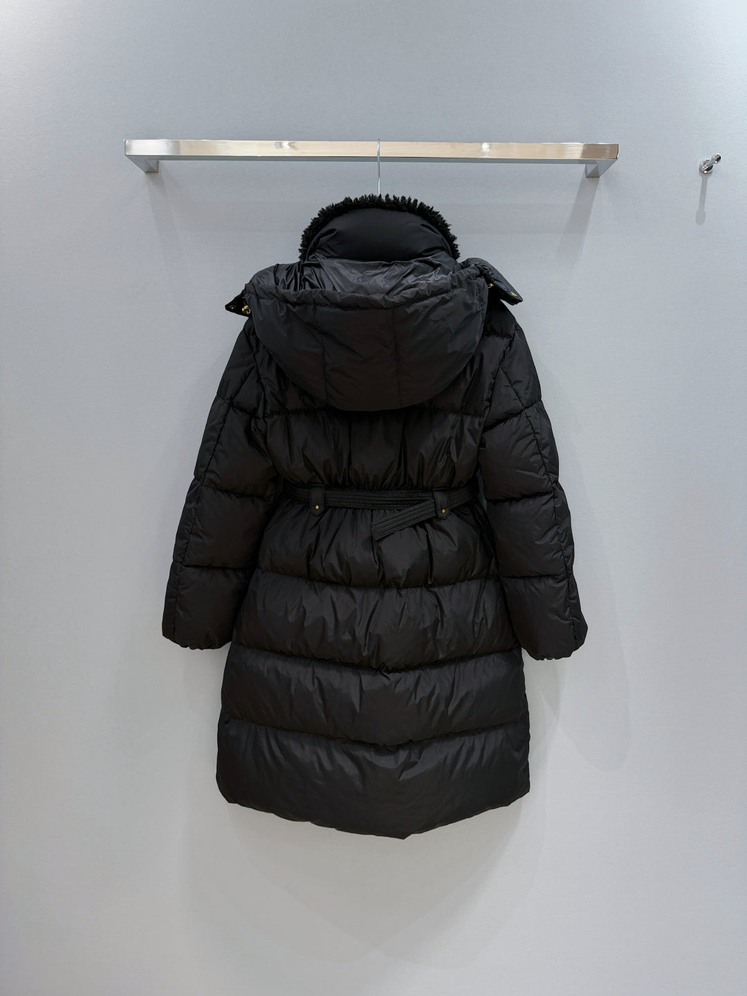 MC 25 Long Coat Black Polyester 0023