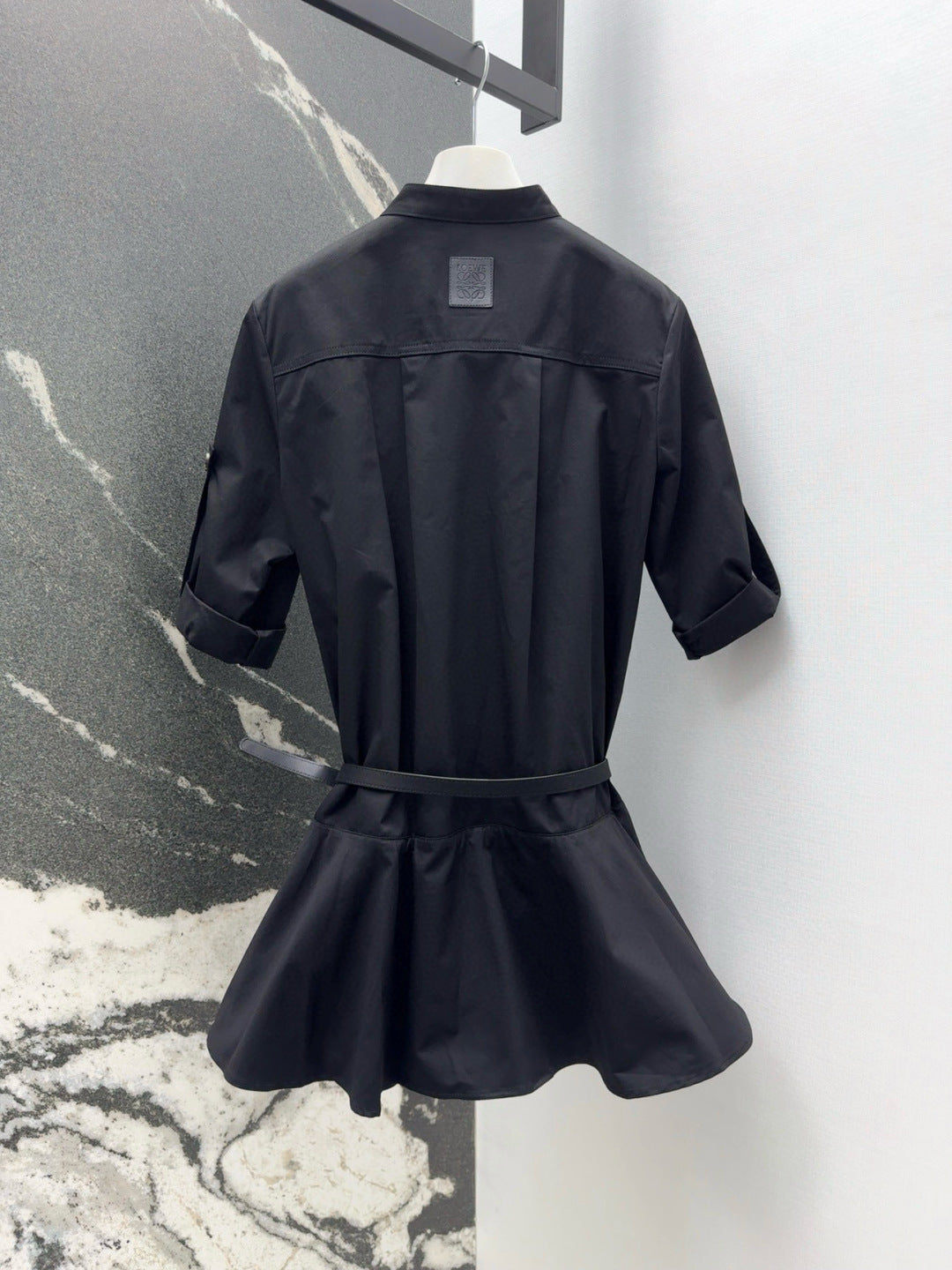 Loewe 25 Shirt Dress Black Cotton