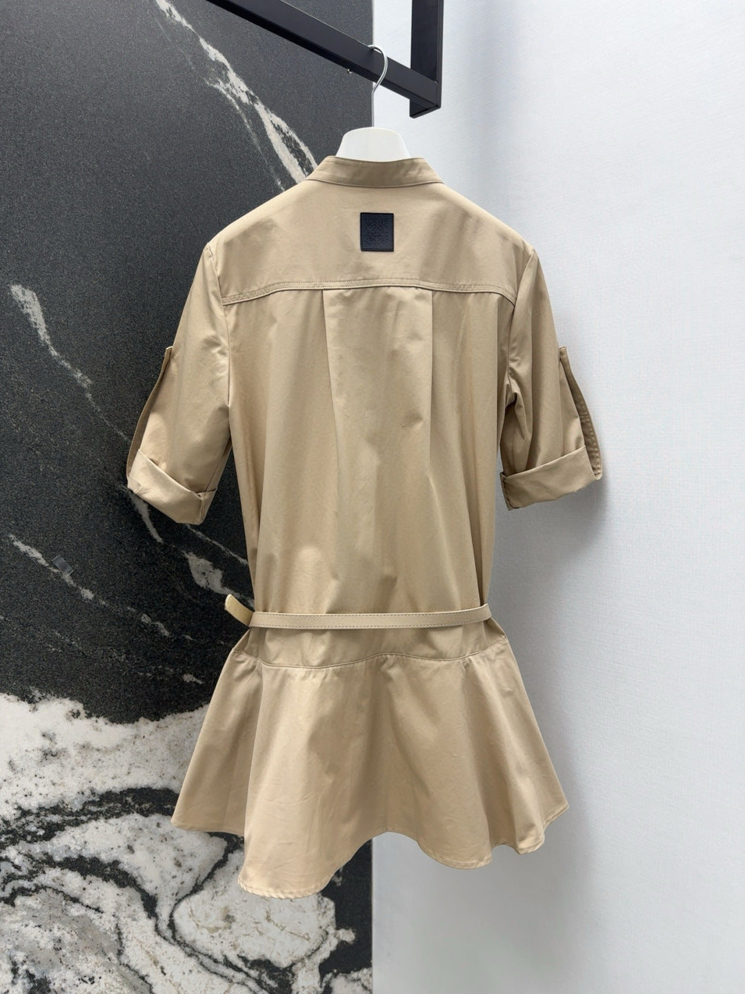 Loewe 25 Shirt Dress Beige Cotton