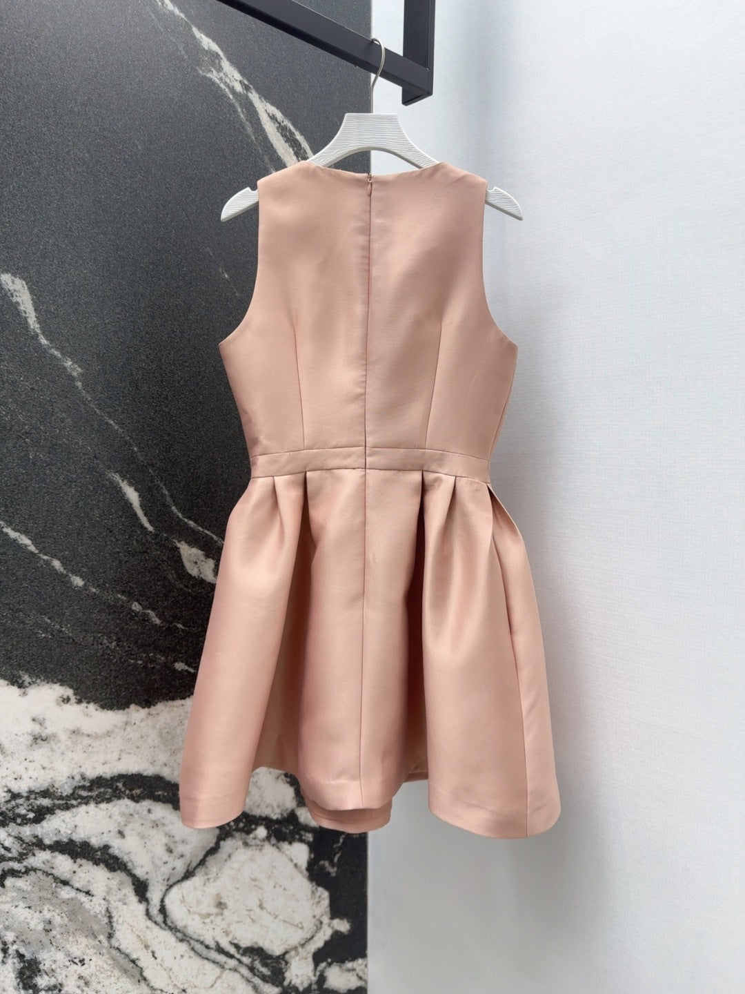 CD 25 Bow Sleeveless Mini Dress Pink Satin