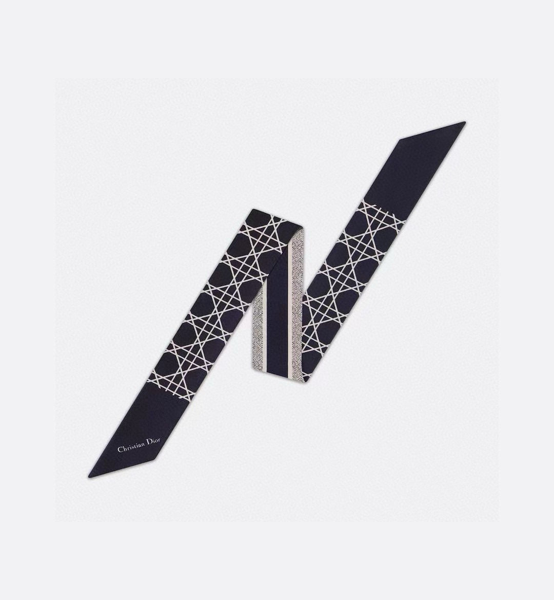 CC  Twilly Mini Scarf 120cm Black Mulberry Silk 945731