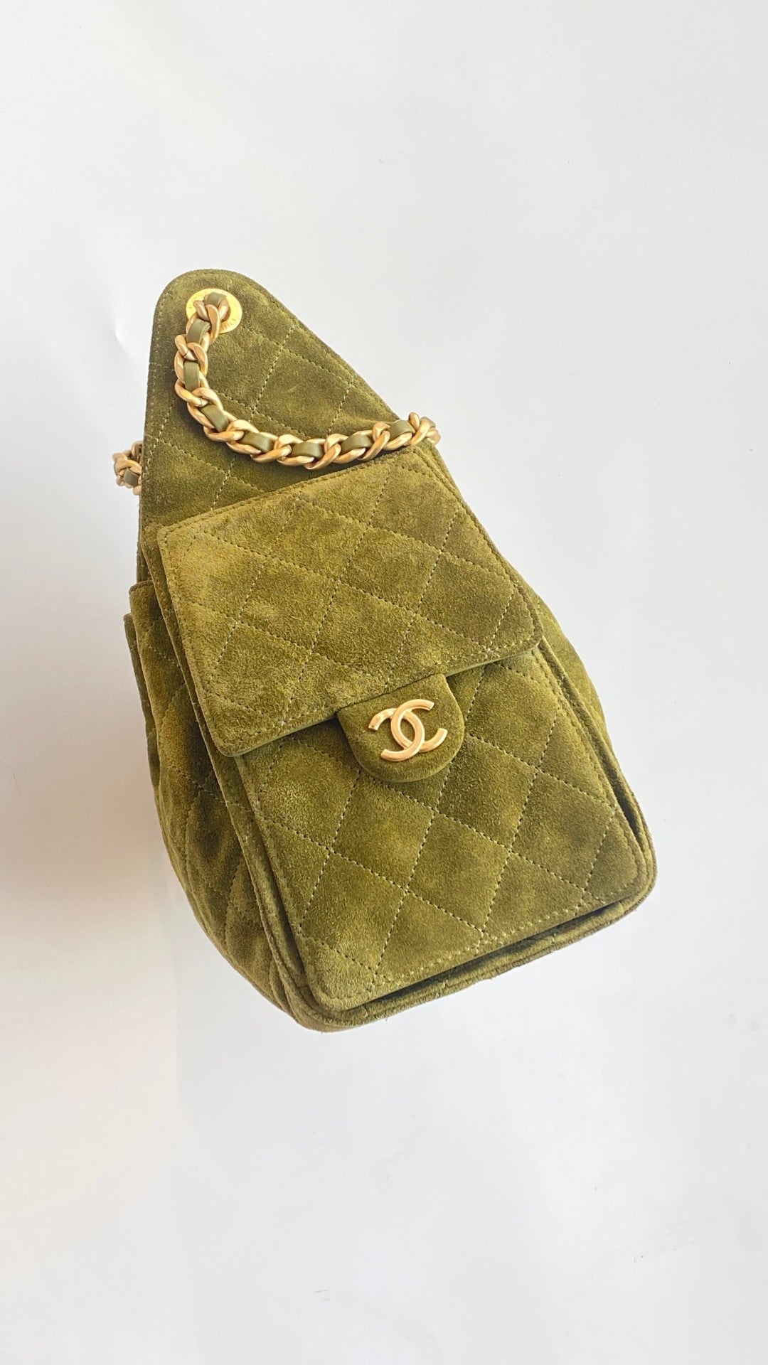 CC 2025 Hobo Bag 22cm Matcha Green Suede