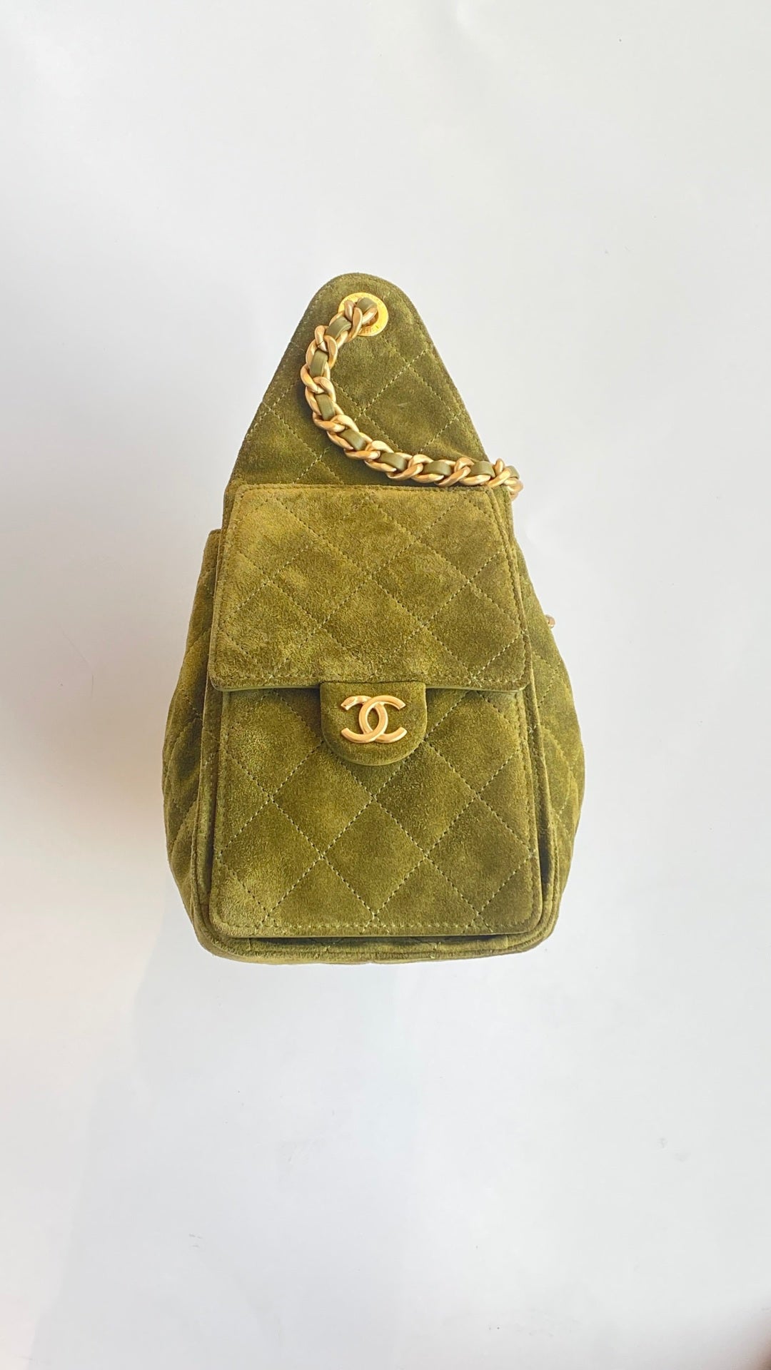 CC 2025 Hobo Bag 22cm Matcha Green Suede