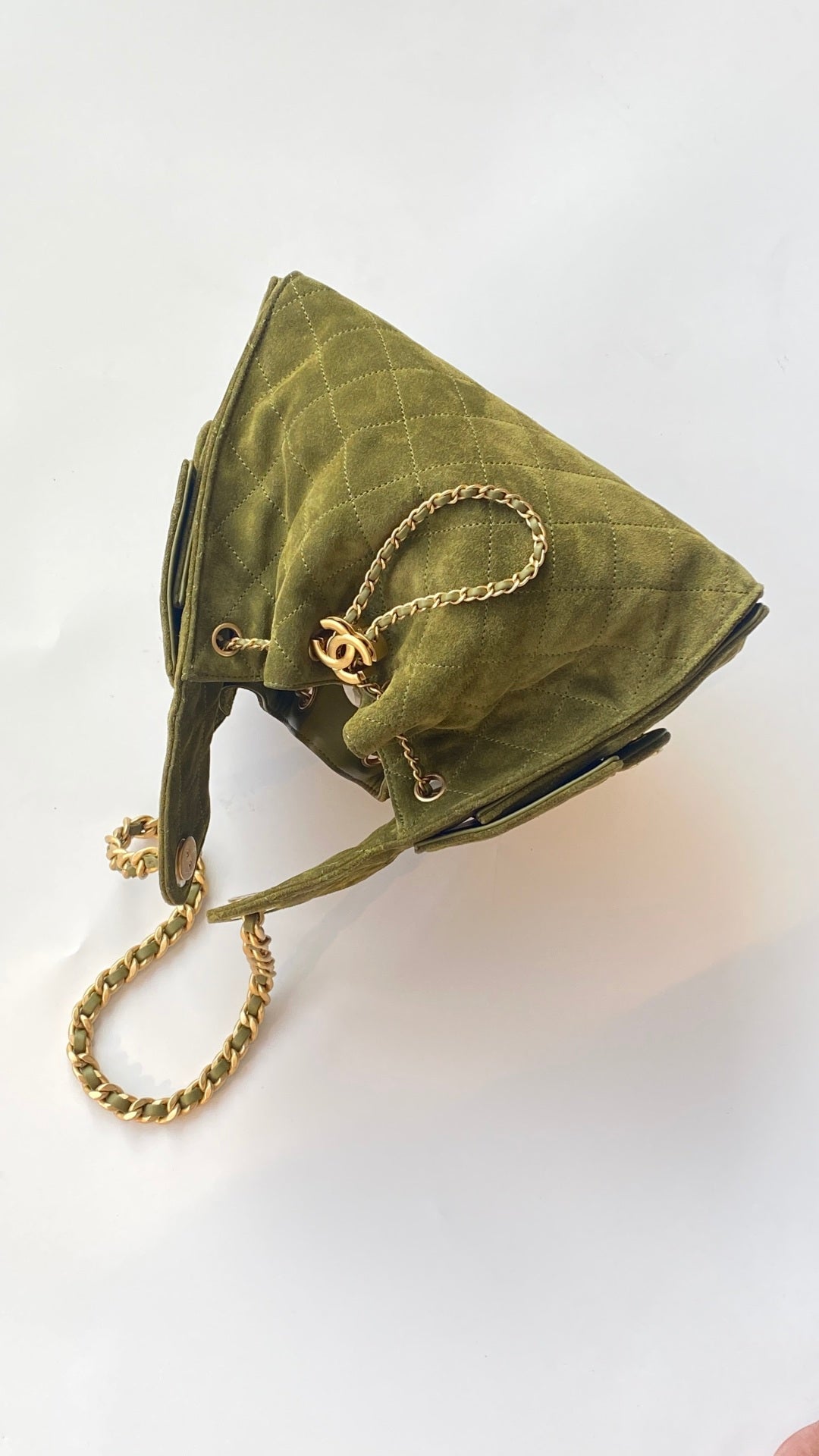 CC 2025 Hobo Bag 22cm Matcha Green Suede