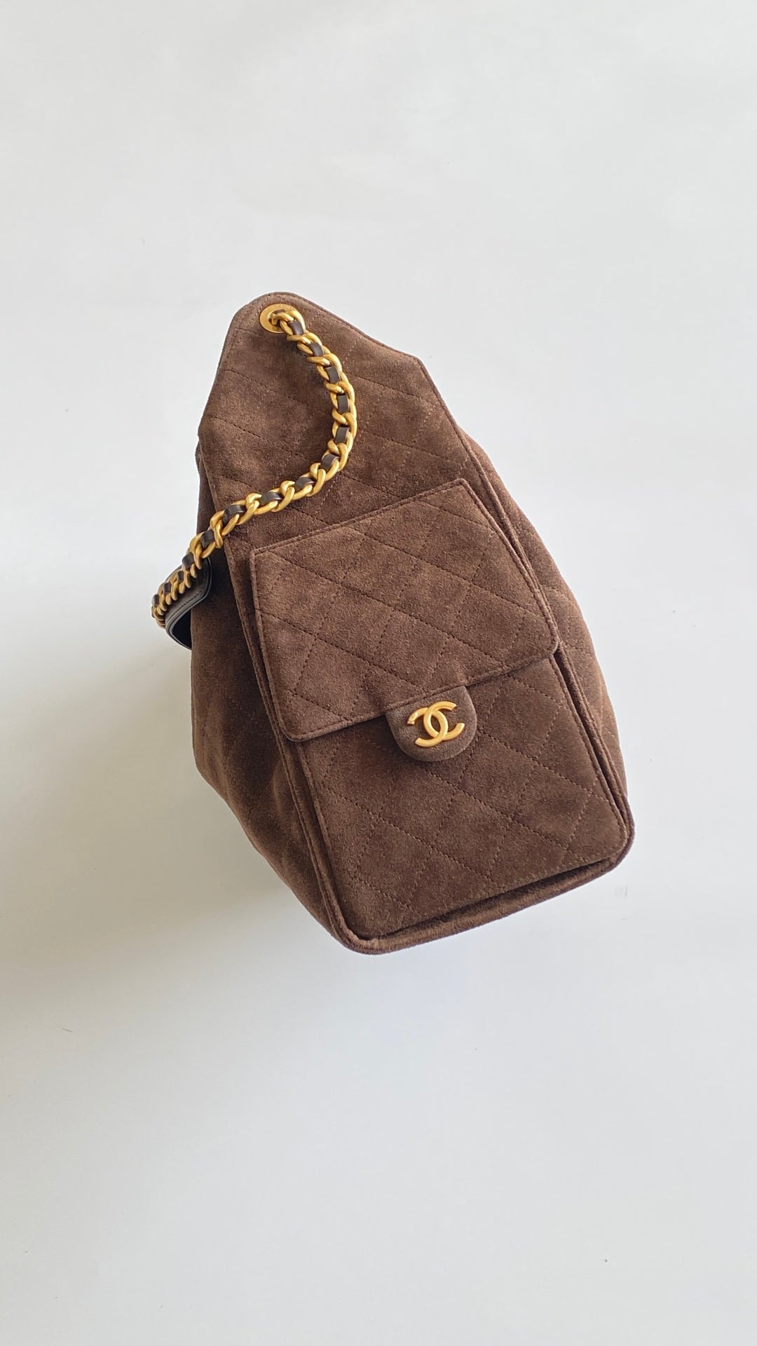CC 2025 Hobo Bag 40cm Brown Suede