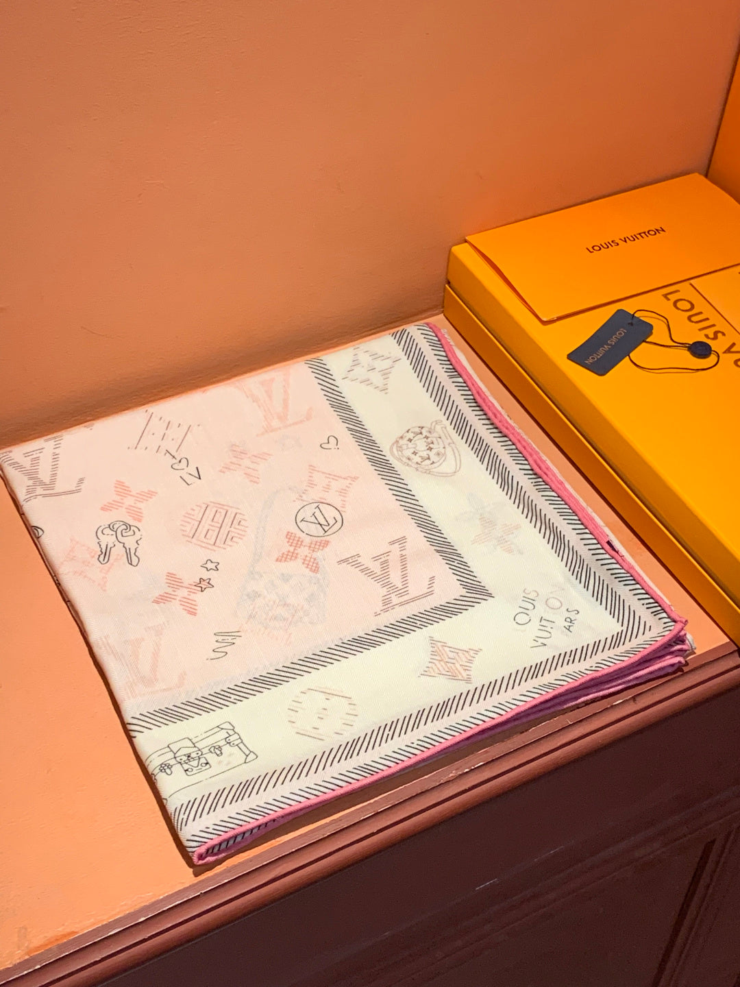 LV Double-sided velvet 140cm Pink Silk Cashmere 967397