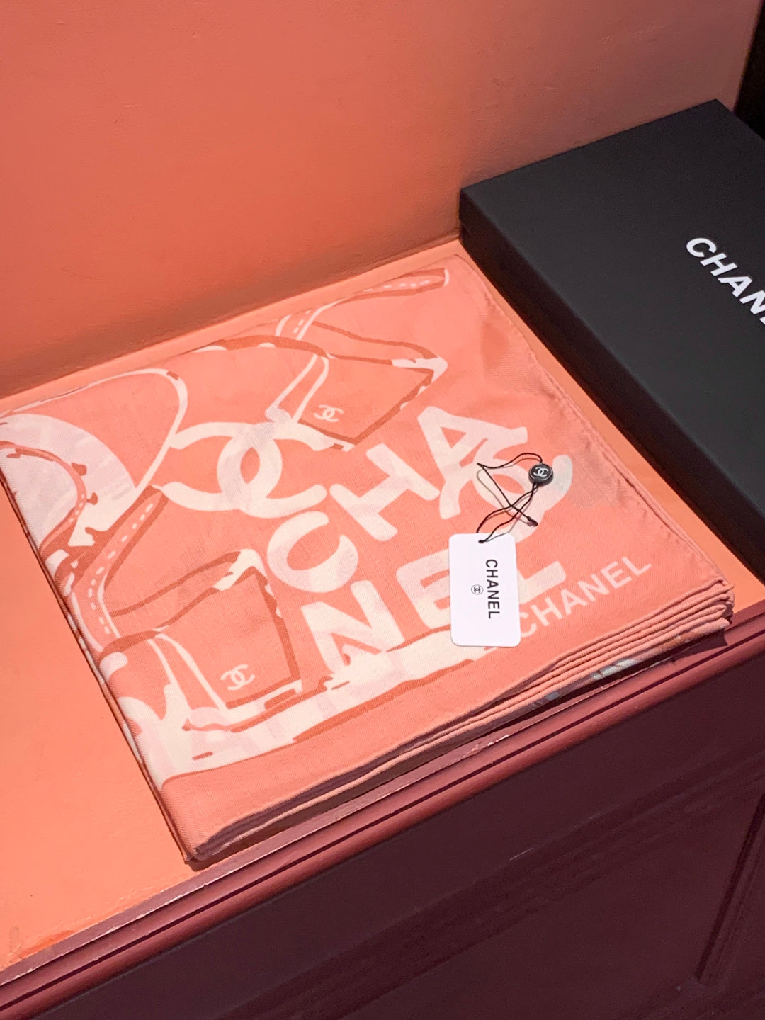 CC 25 Reversible Scarf 135cm Pink Cashmere 970900