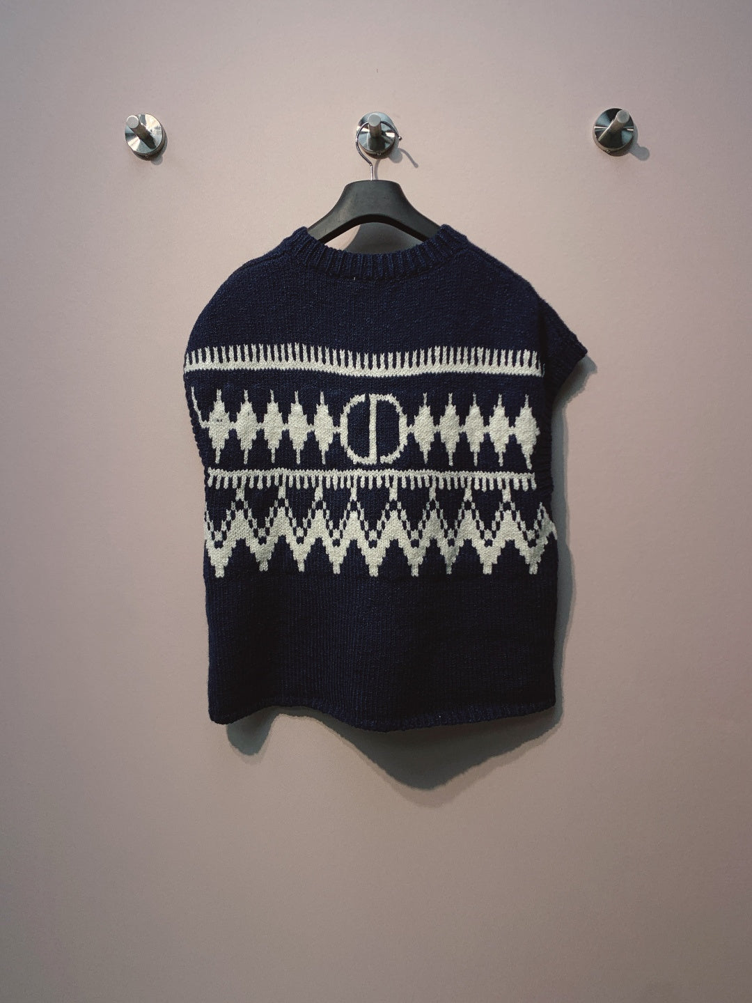 CD 25 Sleeveless Sweater Navy Blue Wool 320038