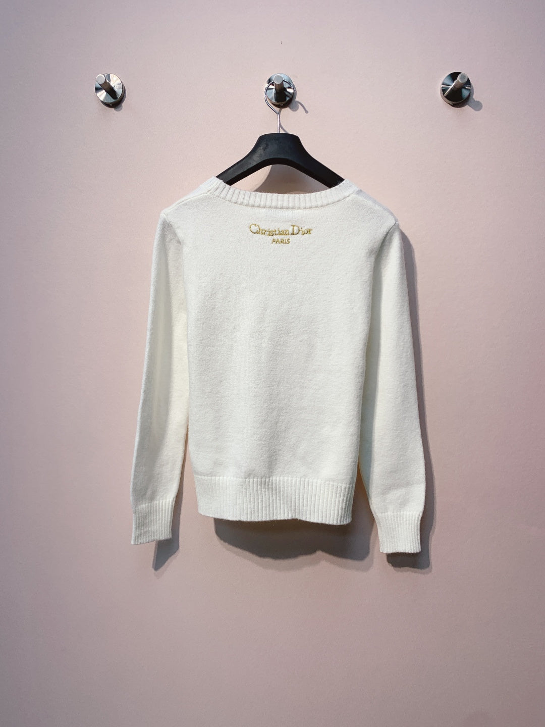 CD 25 Knit Sweater White Wool 320041