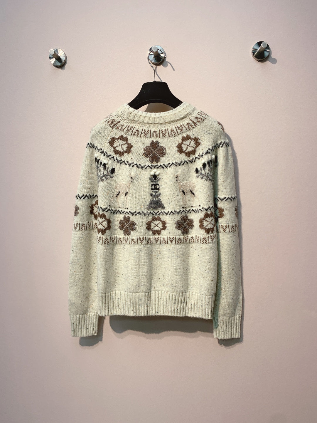 Chanel 25 Coco Sweater White mix Colors Cashmere 320074