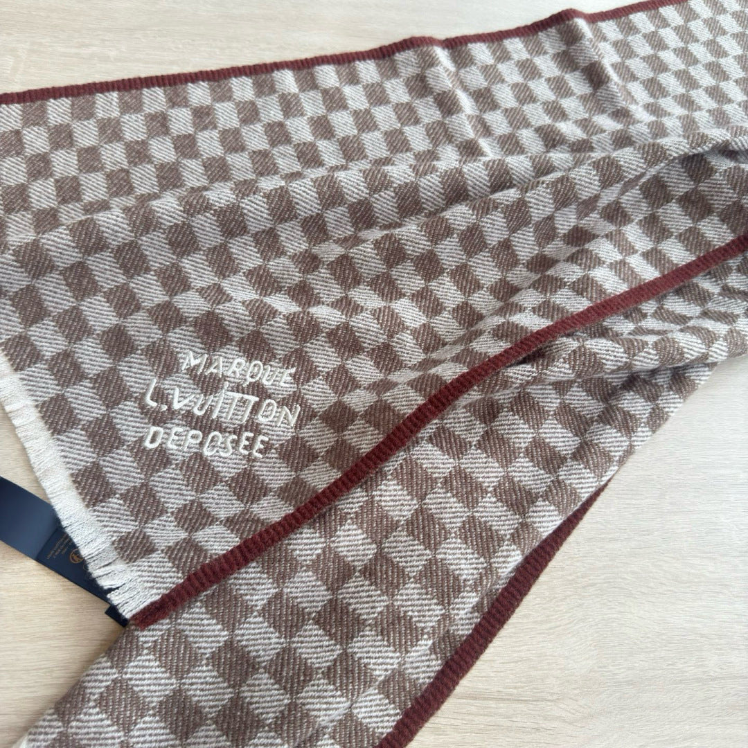 LV Classic Scarf 190cm Light Brown Cashmere 971114