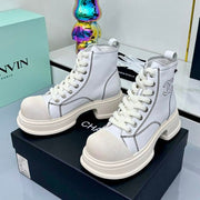 Chanel 2025 High-Top Sneakers White Cowhide 469809
