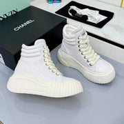 Chanel 2025 High-Top Sneakers White Cowhide 469795
