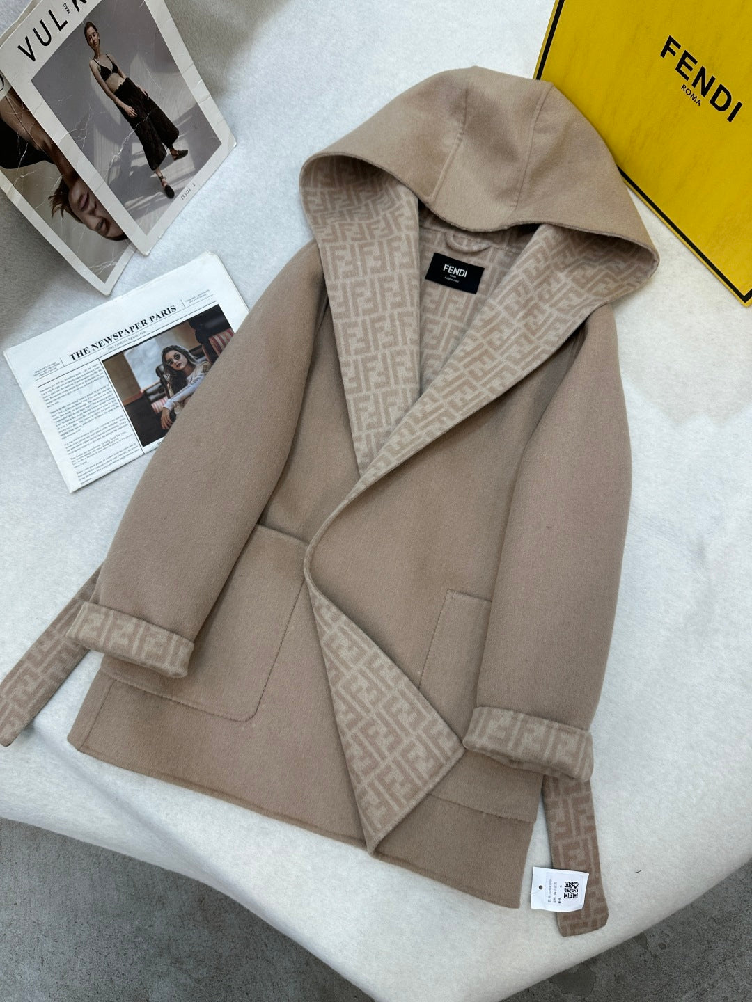 Fendi 25 Jacket Light Camel Wool 0014