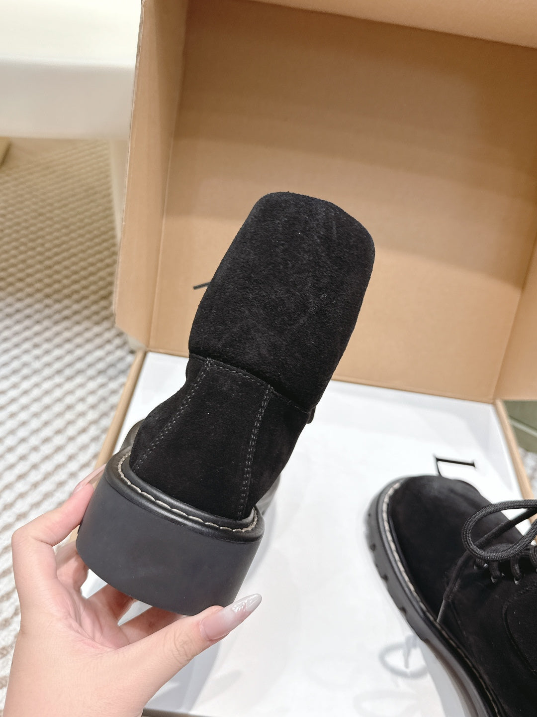 Loewe 2025 Sierra Ankle Boot Black Suede 556051