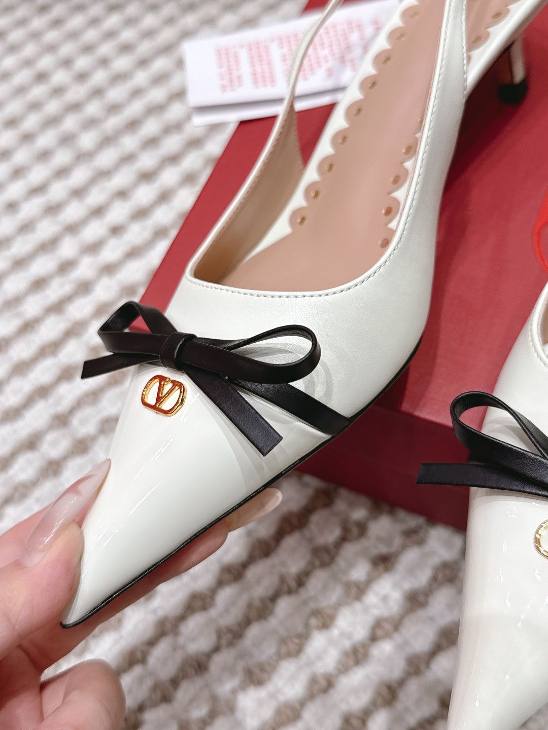 VT 26s Slingback 45 White Calfskin 612243