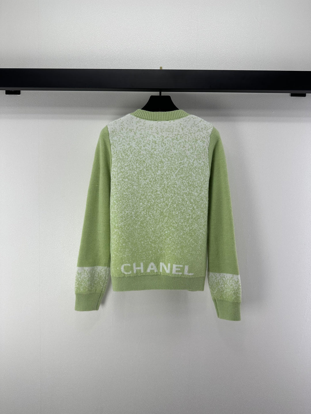 Chanel 2025 Knitted Cardigan Green Wool 329296