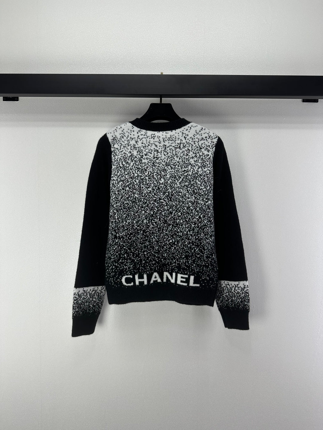 Chanel 2025 Knitted Cardigan Black Wool 329292