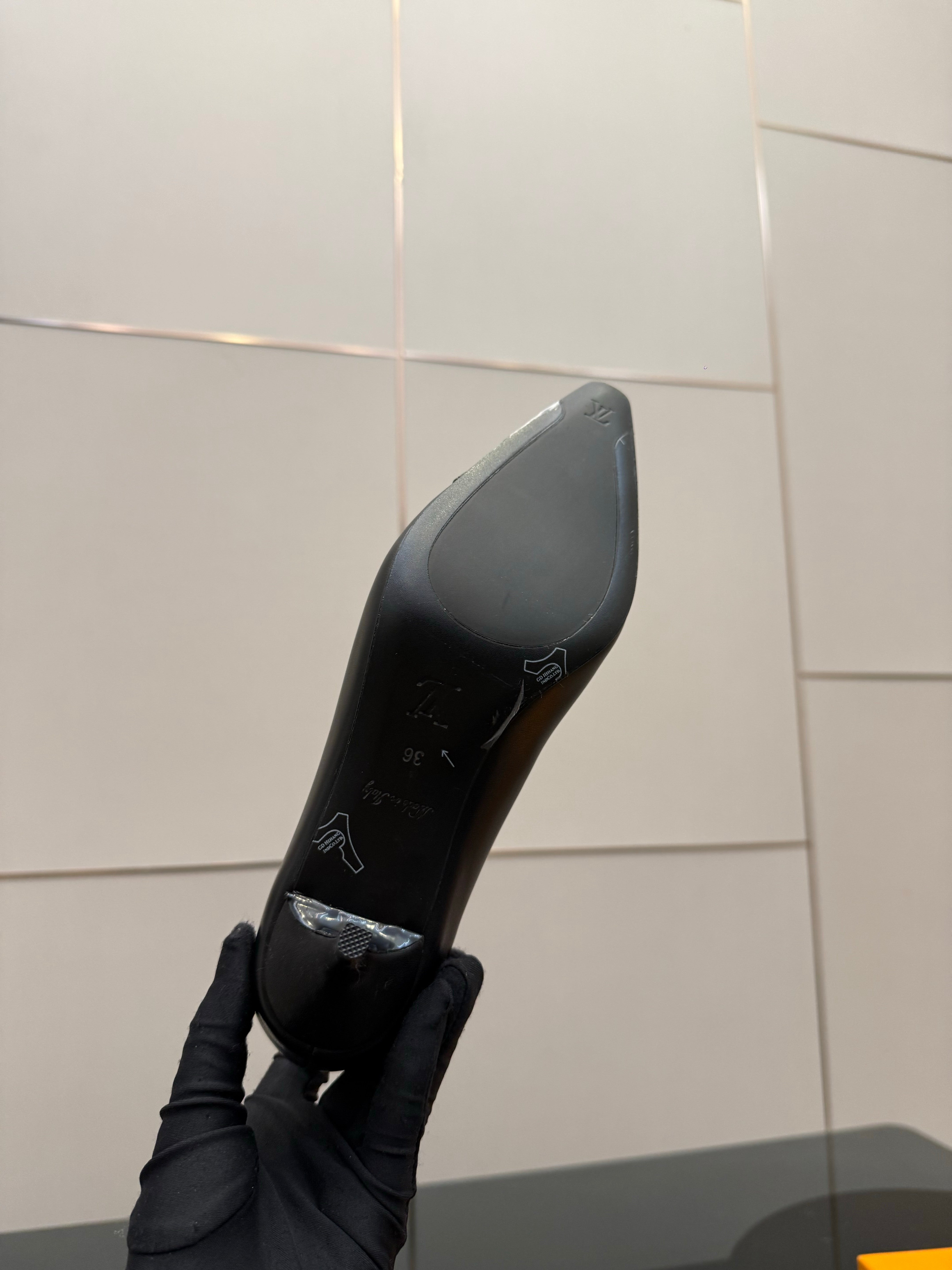 LV 26ss Heel Pump 55 Black Patent Leather 629631