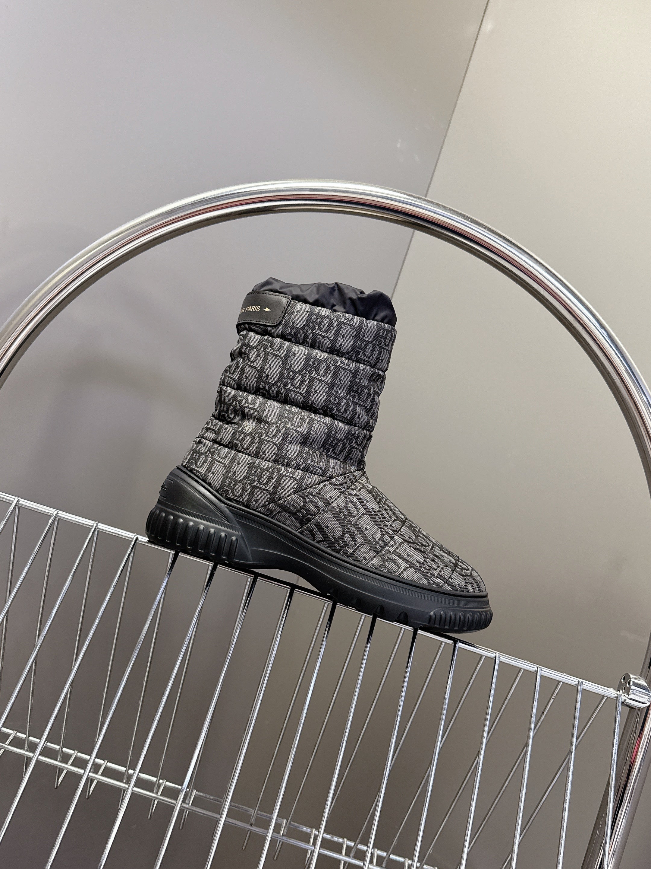 CD Snow Boots Black Fabric Wool 536728