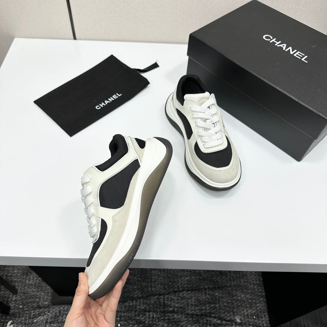 CC 26s Casual Sneakers Light Beige Black Fabric Suede 626470