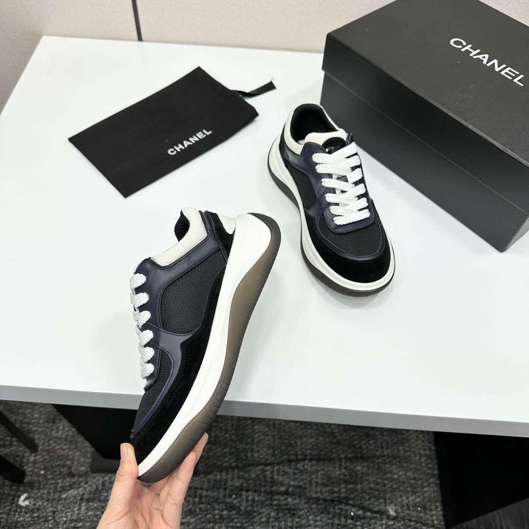 CC 26s Casual Sneakers Black Navy Blue Fabric Suede 626472