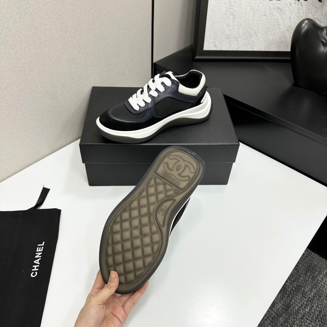 CC 26s Casual Sneakers Black Navy Blue Fabric Suede 626472