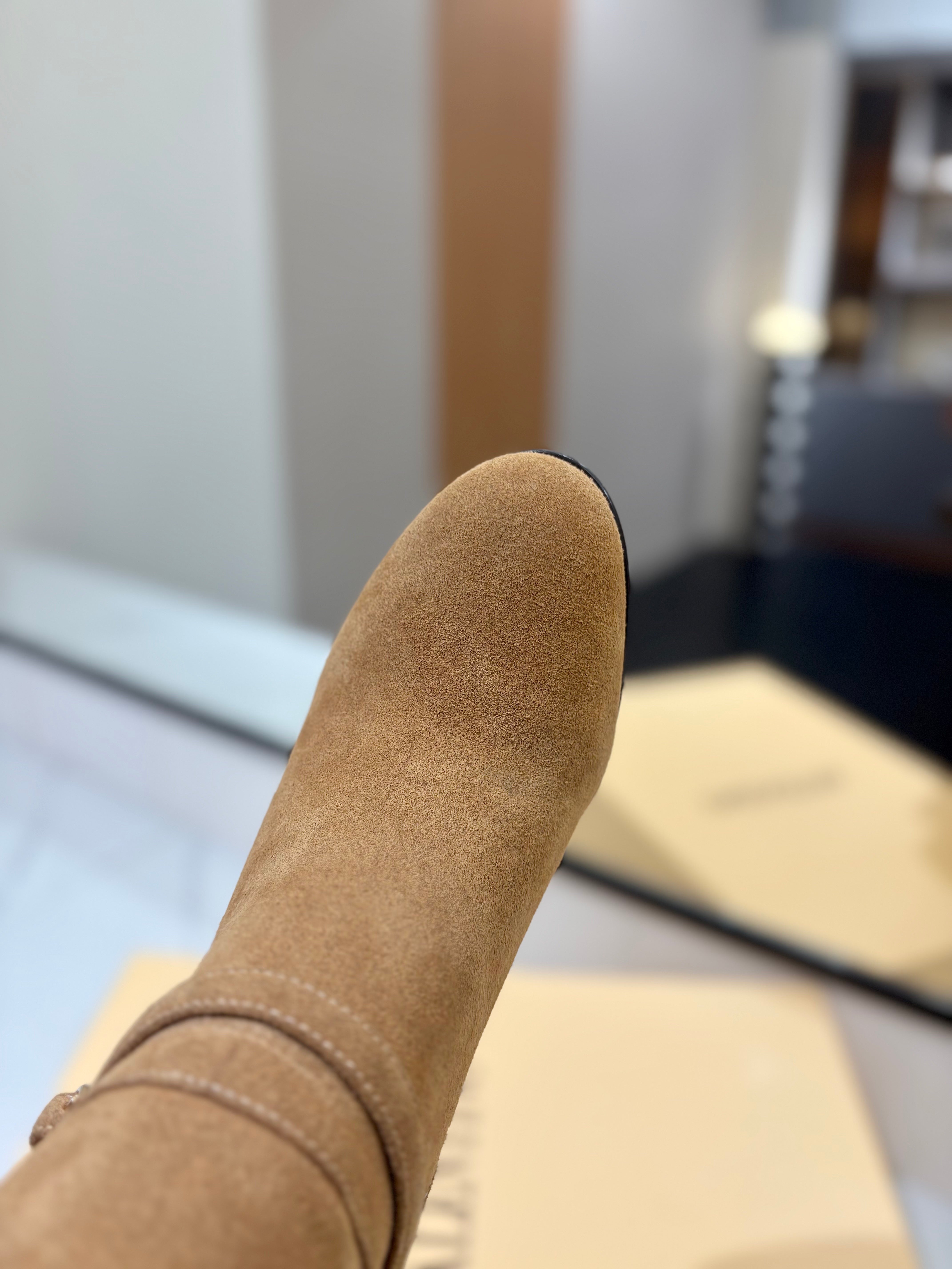 Valentino 2025 Pattie High Boot Tan Suede 560738