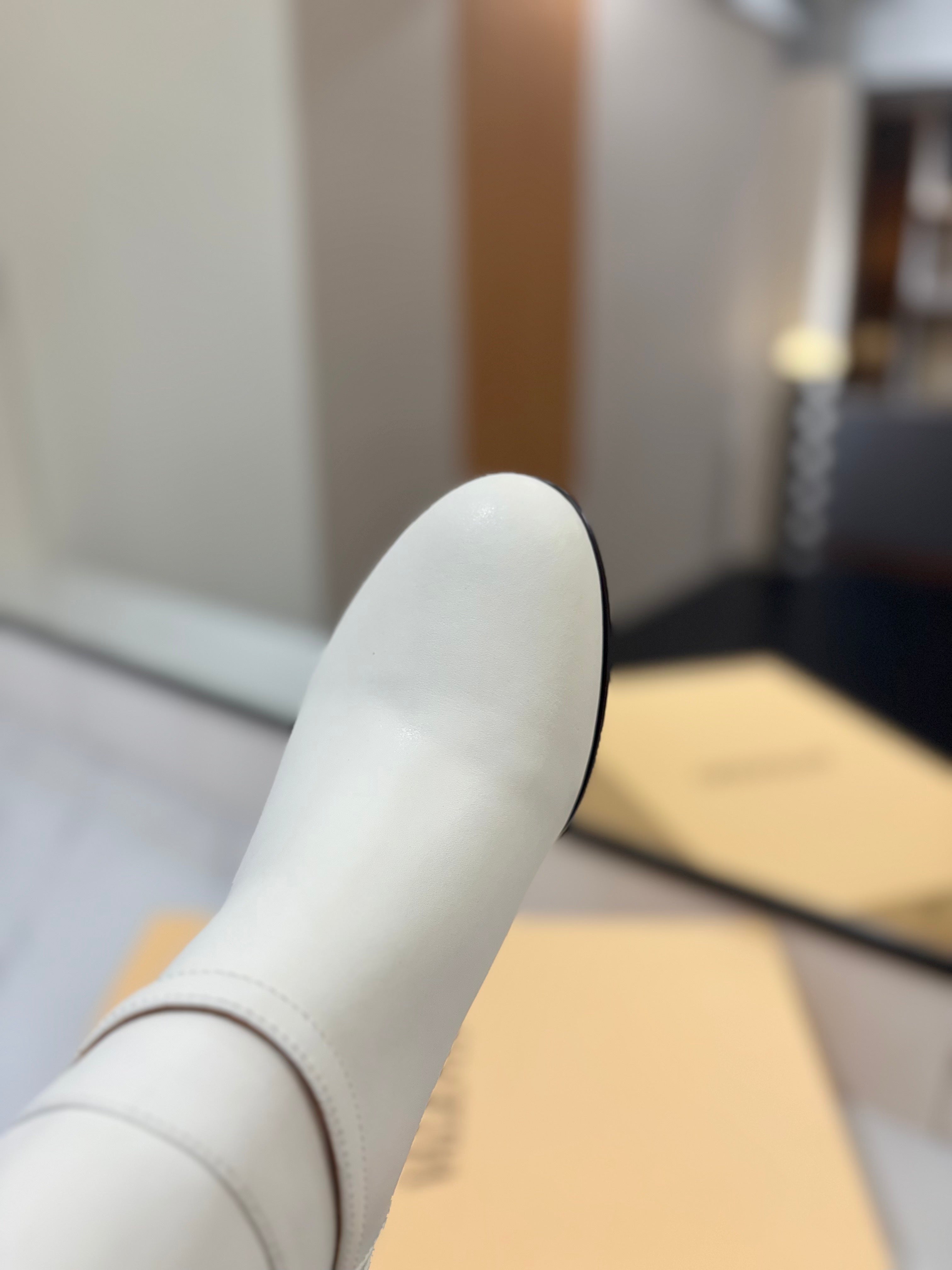 Valentino 2025 Pattie High Boot White Calfskin 560741