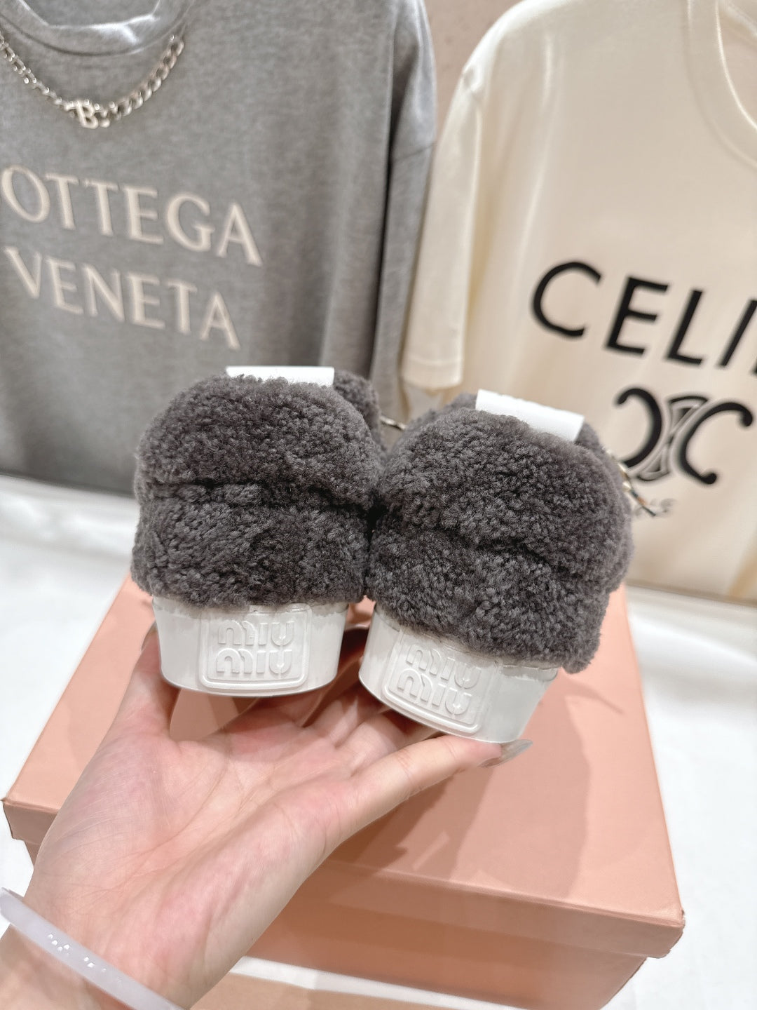 MiuMiu 25 Sneaker Gray Leopard Cowhide Wool 535582