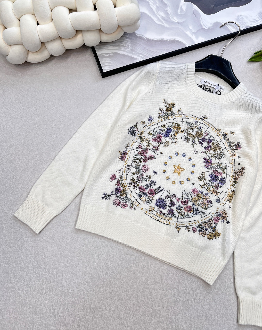 CD 25 Sweater White Wool And Silk