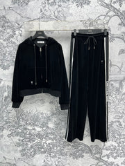 CD 25 Contrast Ribbon Suit Black velvet