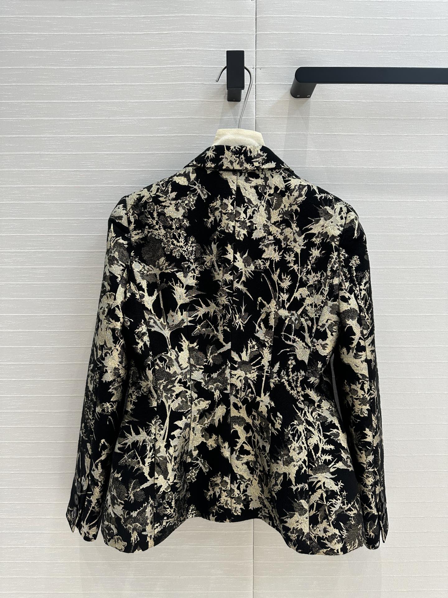 CD 25 Print Suit jacket Black Gold Jacquard fabric