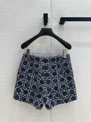 CD 25 Short Blue Cotton Silk